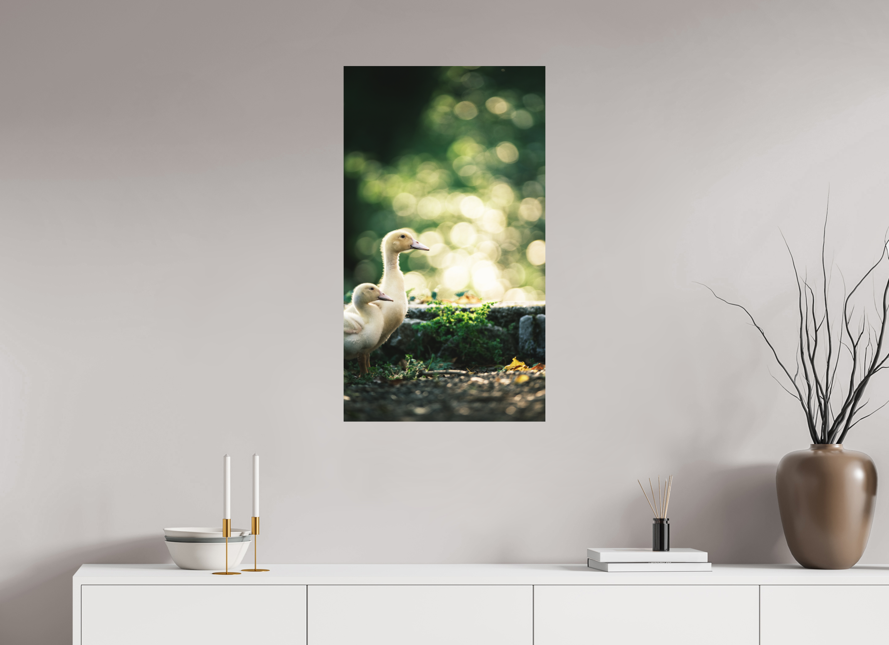 50 x 88,1 cm, Impression Fine Art sur support rigide - mat Canards II