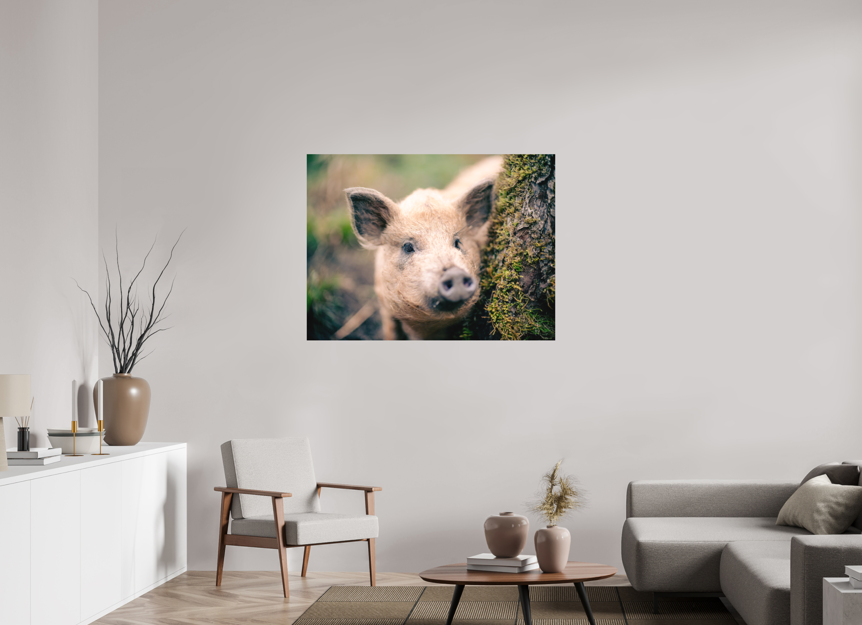 120 x 90 cm, Impression Fine Art sur support rigide - mat Cochon