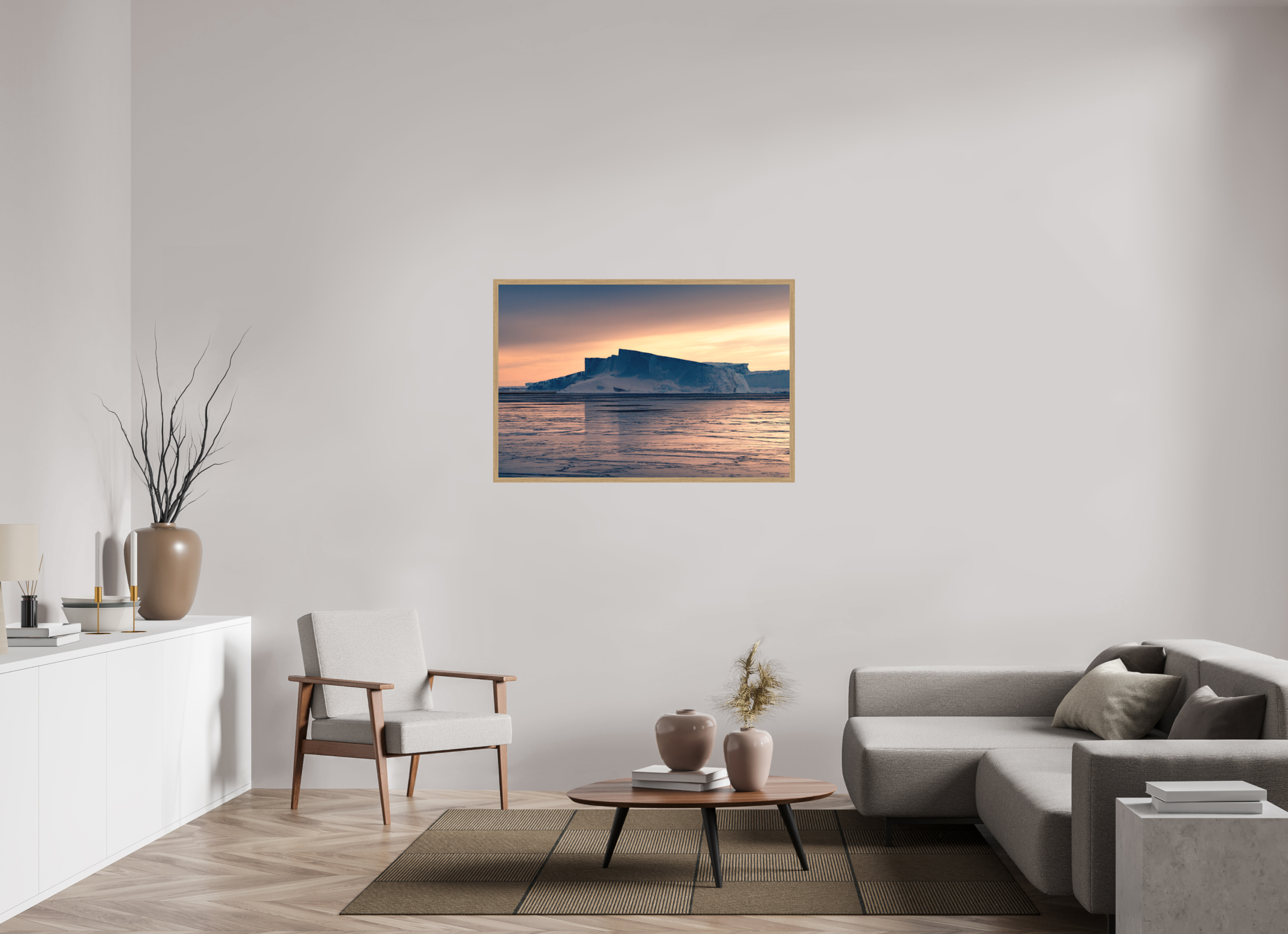 120 x 80 cm, Impression Fine Art encadrée en chêne naturel - mat L'impermanente majestuosité