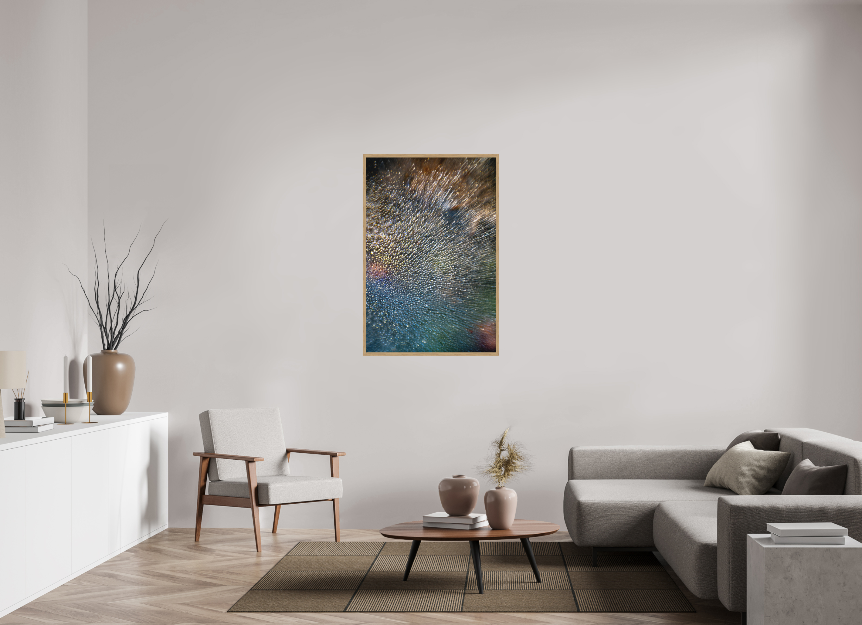 80 x 120 cm, Impression Fine Art encadrée en chêne naturel - mat toile 3