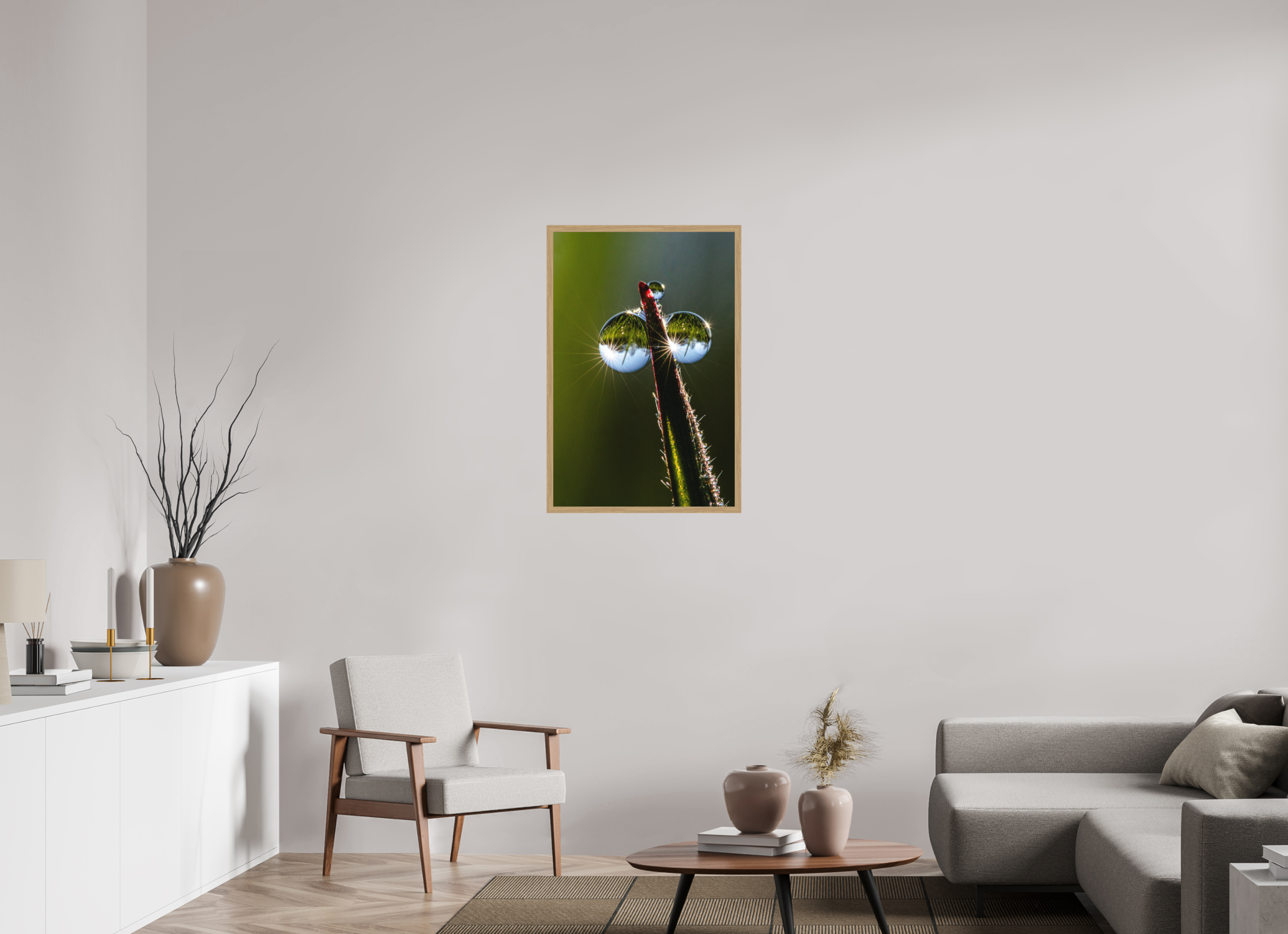 60 x 90 cm, Impression Fine Art encadrée en chêne naturel - mat eclatant