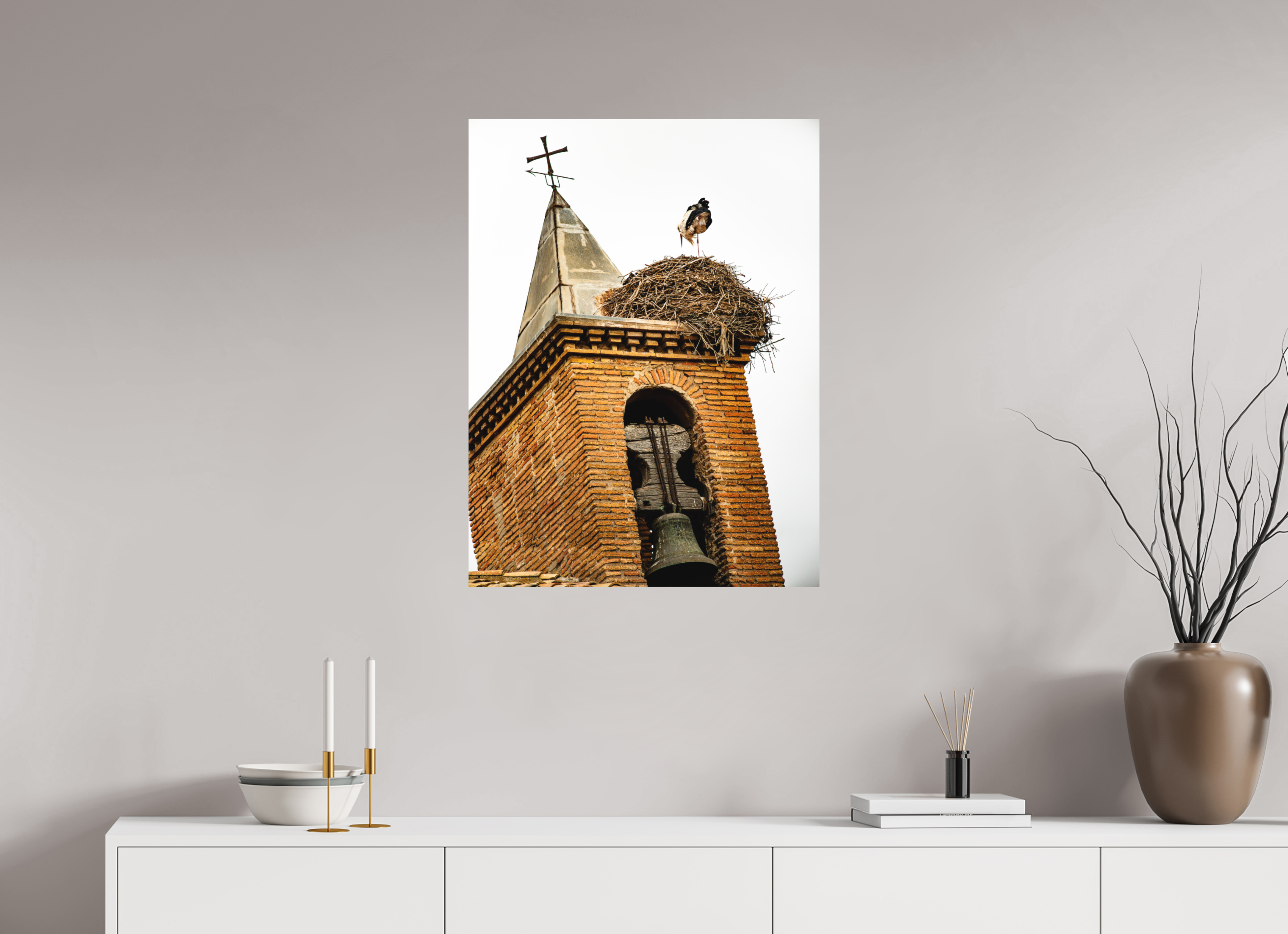 60 x 80 cm, Impression Fine Art sur support rigide - mat Grue IV