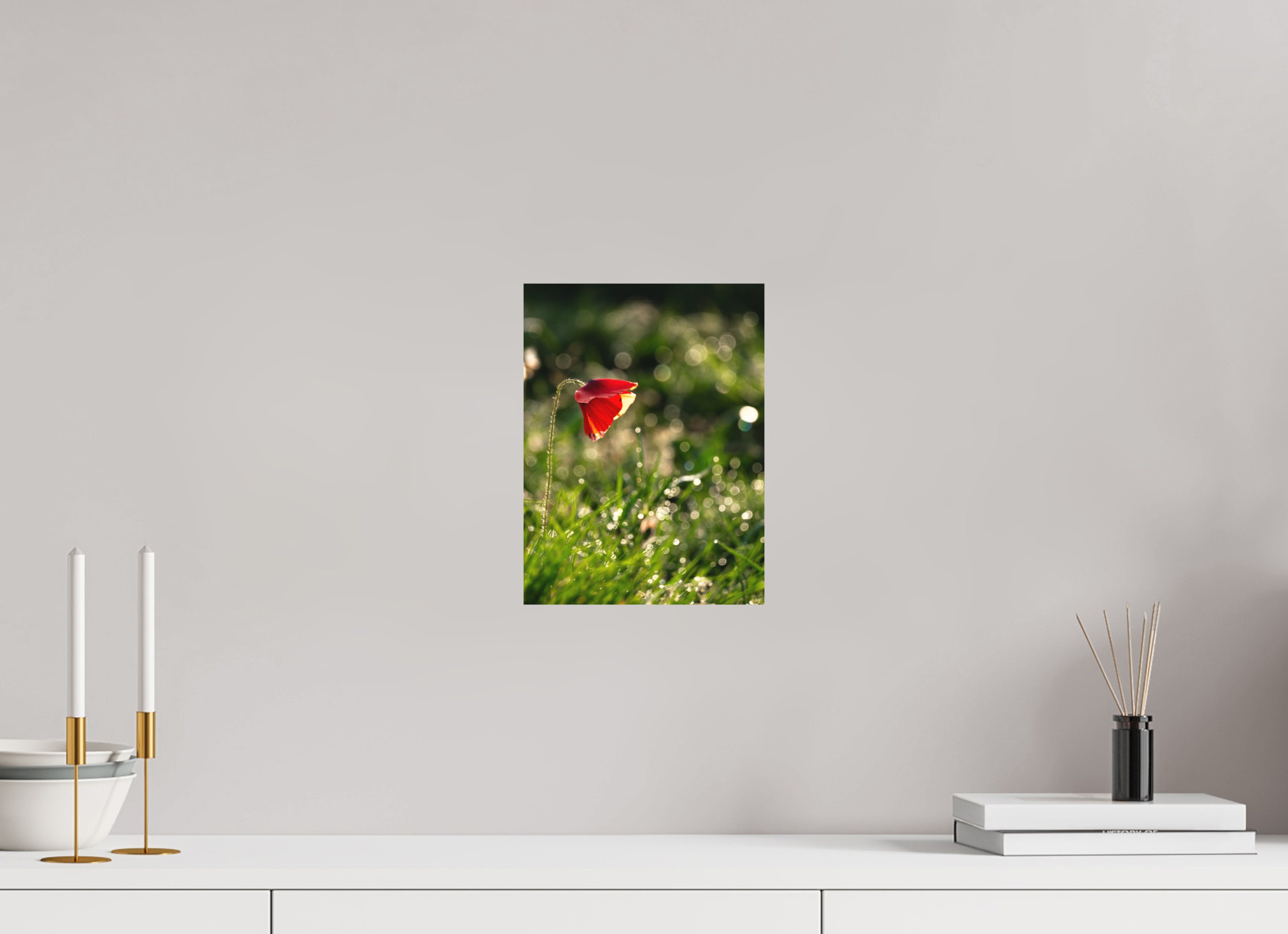 21 x 28 cm, Impression Fine Art sur support rigide - mat coquelicot