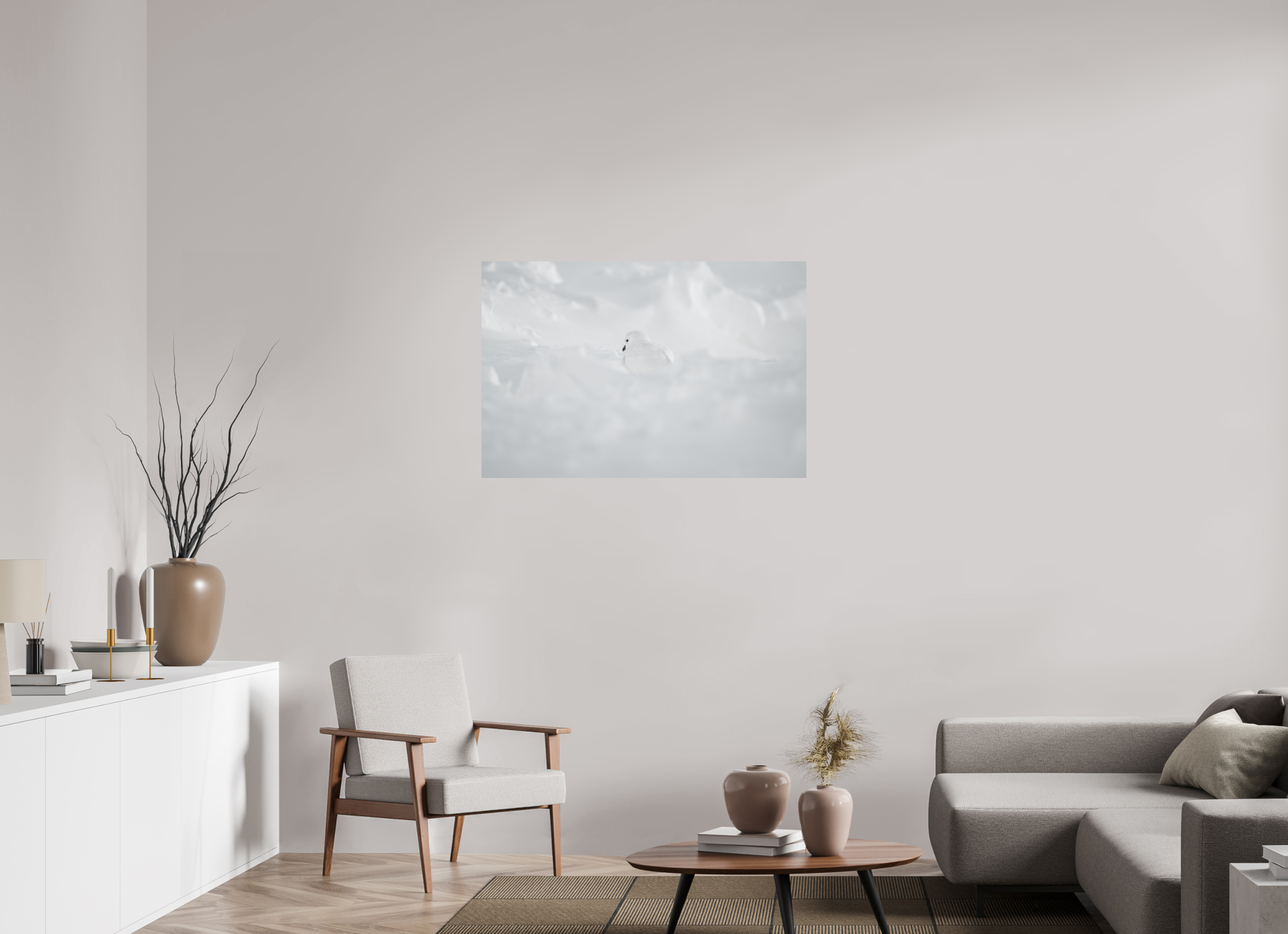 105 x 70 cm, Impression Fine Art sur support rigide - mat Le Pétrel des Neiges