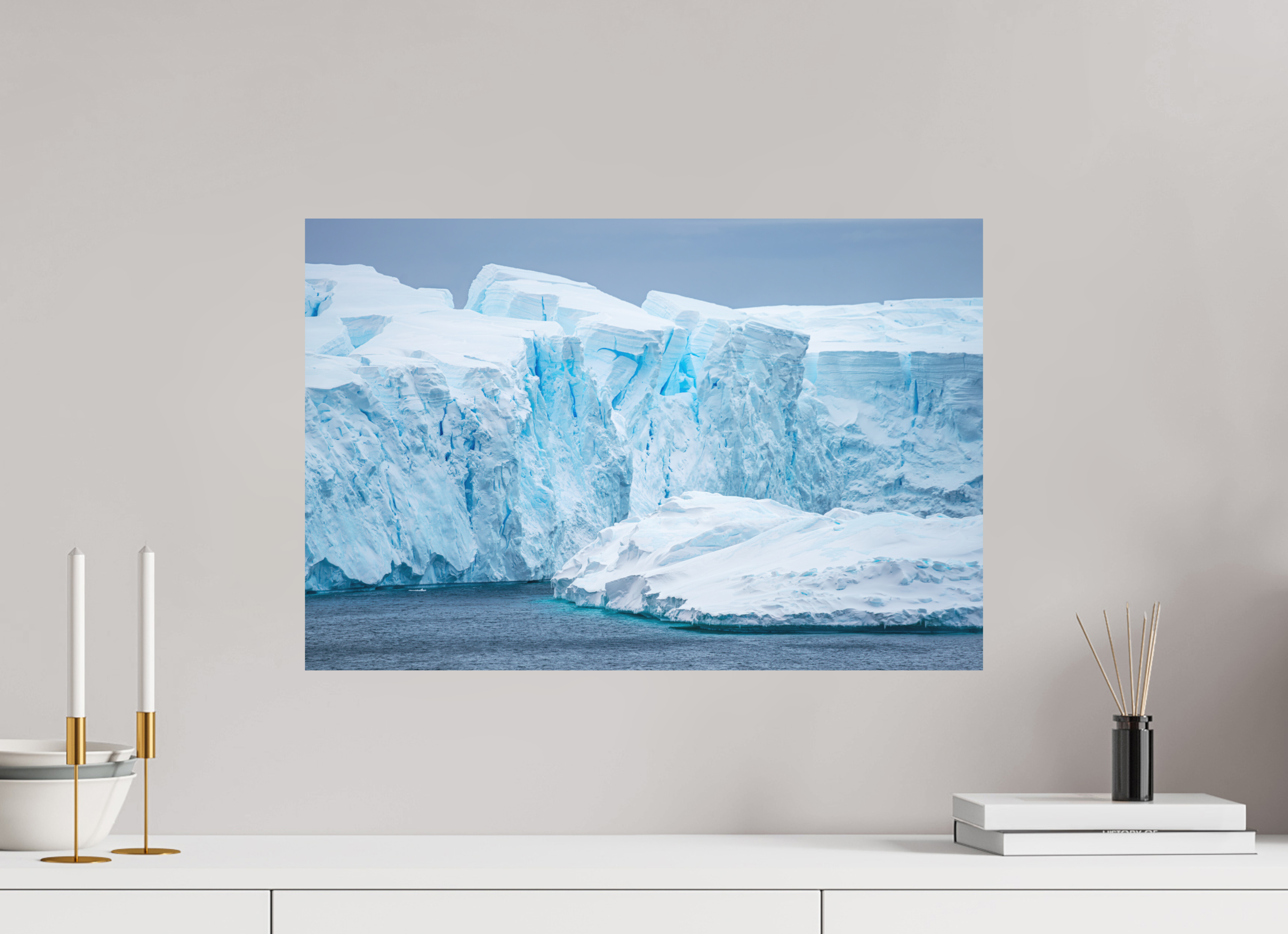 60 x 40 cm, Tirage photo - satiné Falaise de glace
