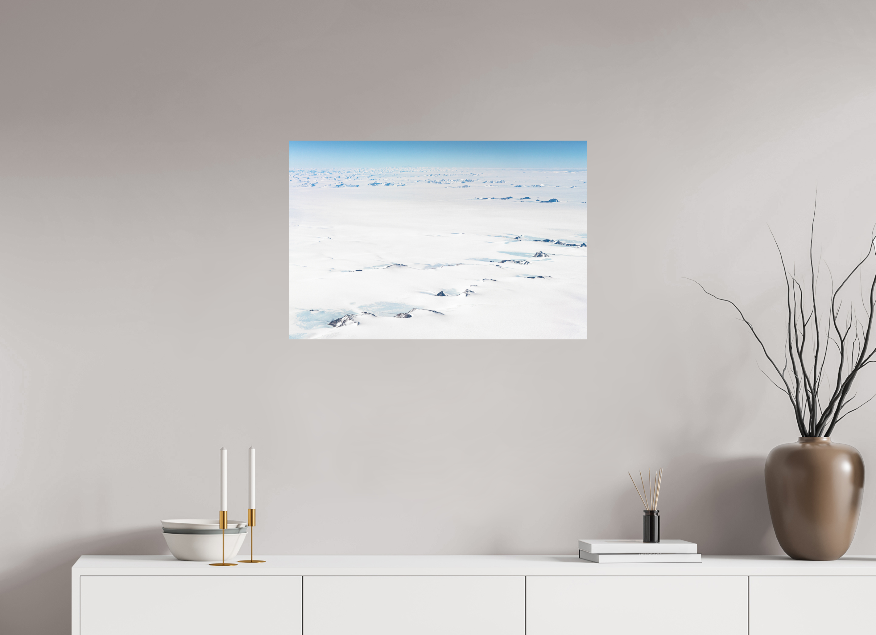 75 x 50 cm, Impression Fine Art sur support rigide - mat Le Continent Glacé