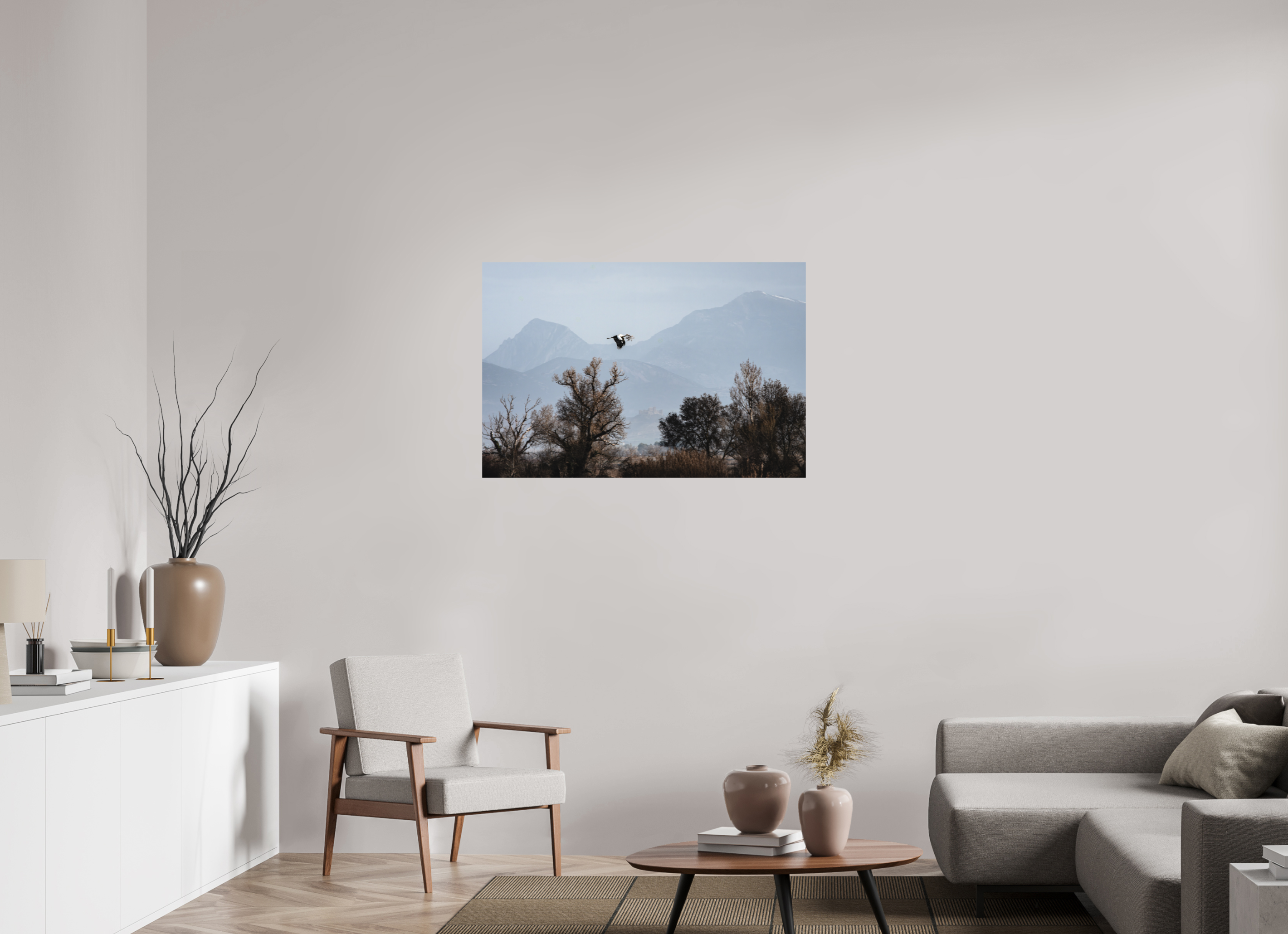 105 x 70 cm, Impression Fine Art - mat Grues V