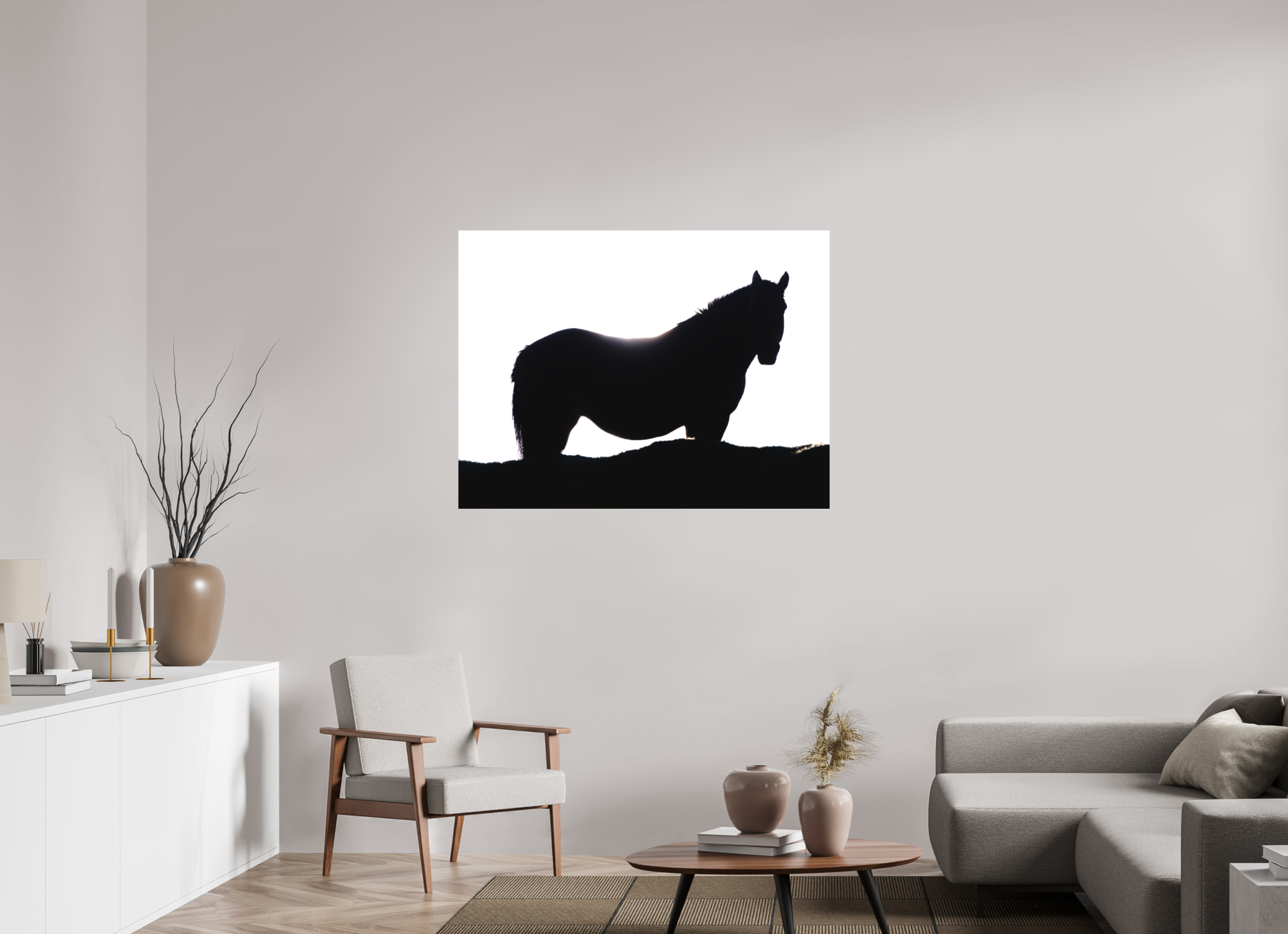 120 x 90 cm, Impression Fine Art sur support rigide - mat Cheval