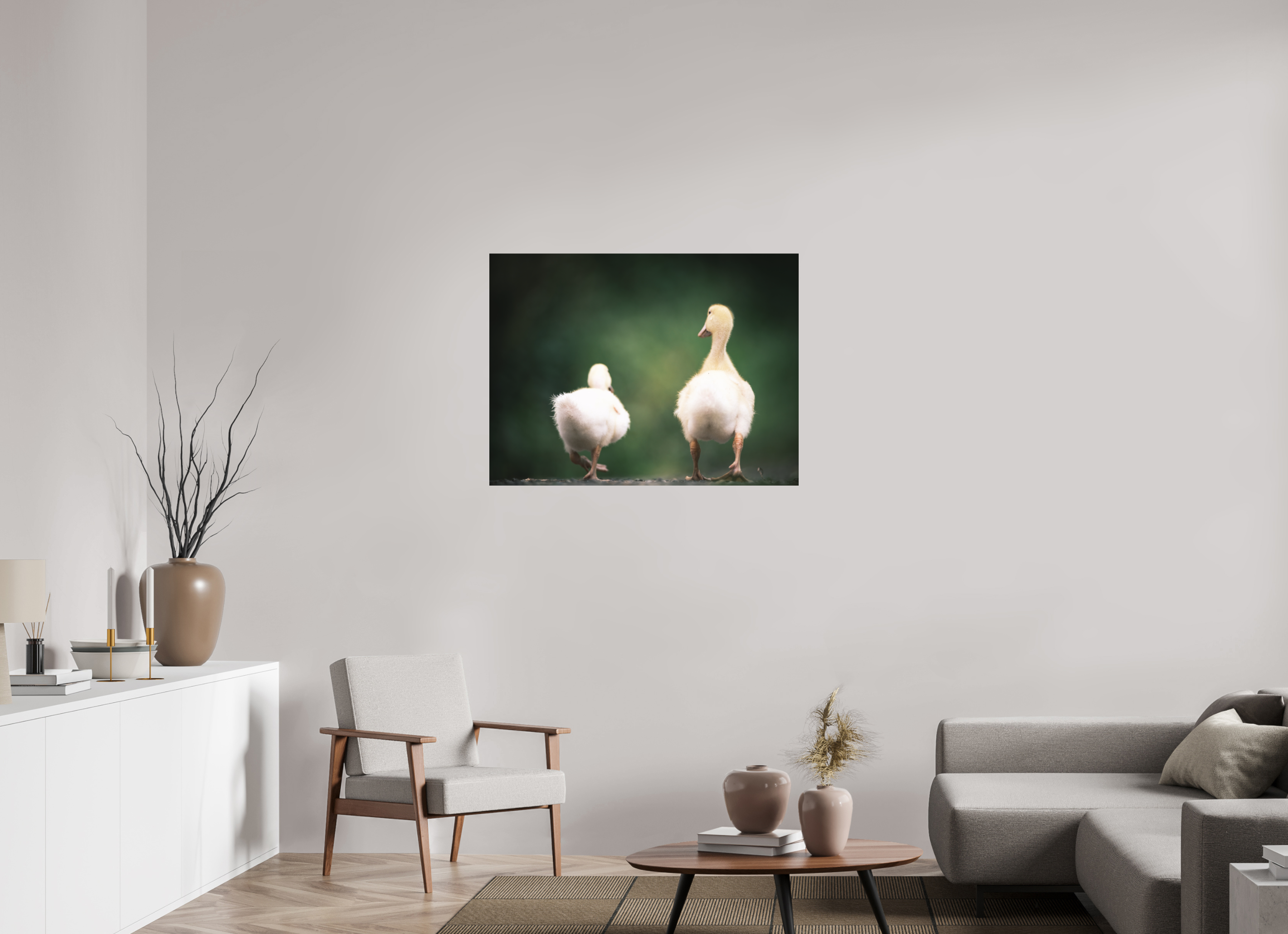 100 x 75 cm, Impression Fine Art sur support rigide - mat Canards I