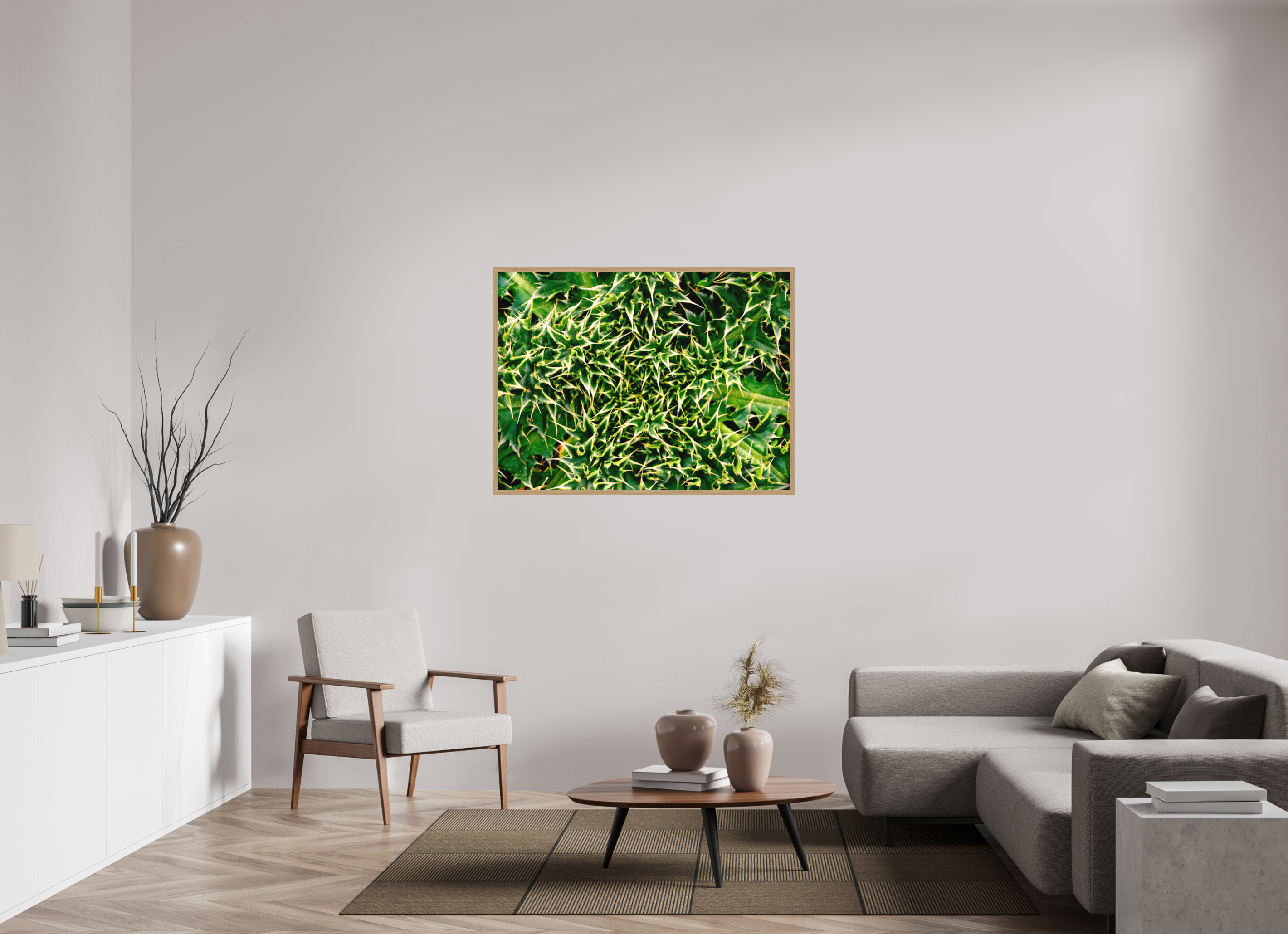 120 x 90 cm, Impression Fine Art encadrée en chêne naturel - mat descr