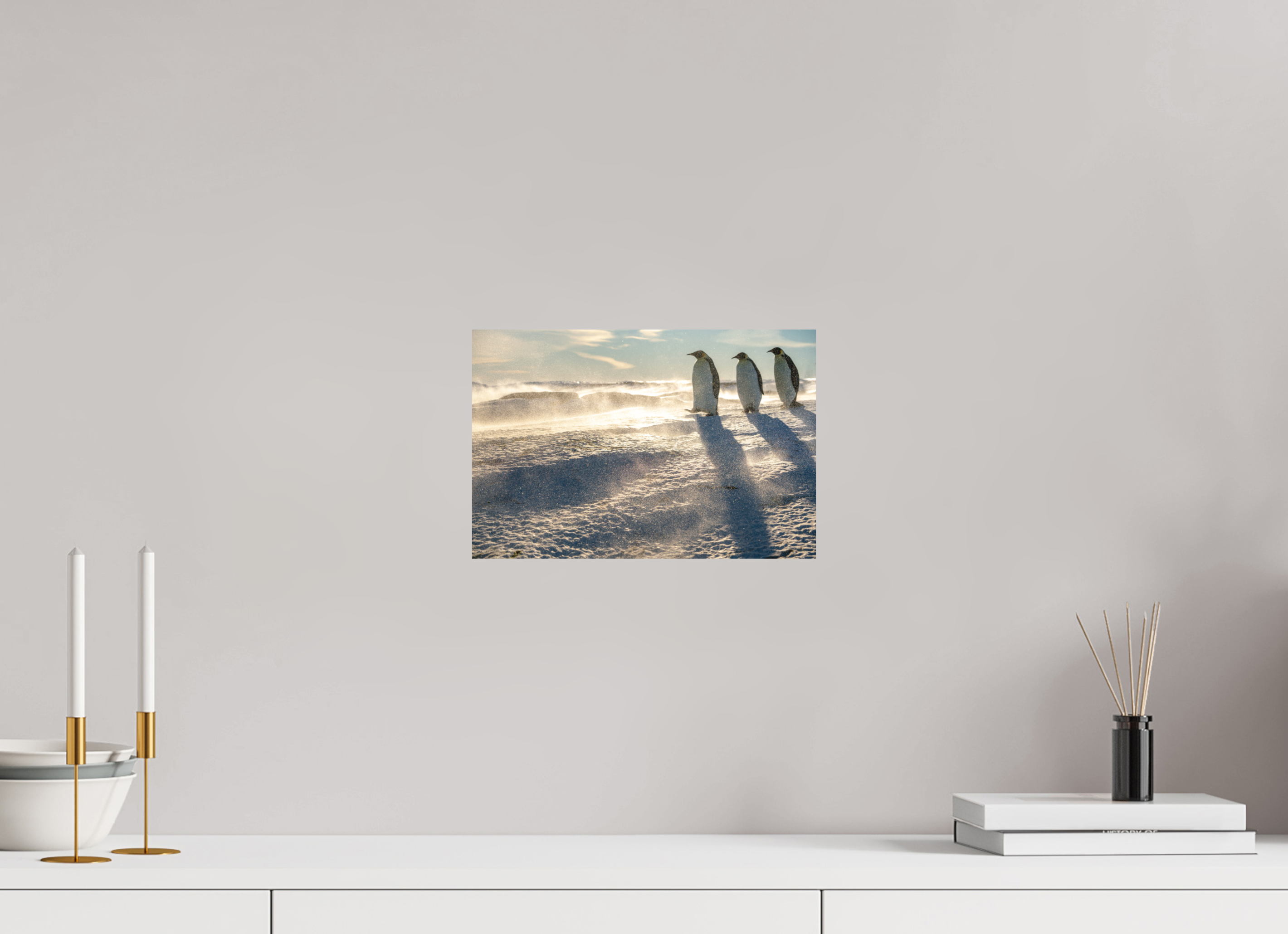 30 x 20 cm, Impression Fine Art sur support rigide - mat La marche des Empereurs