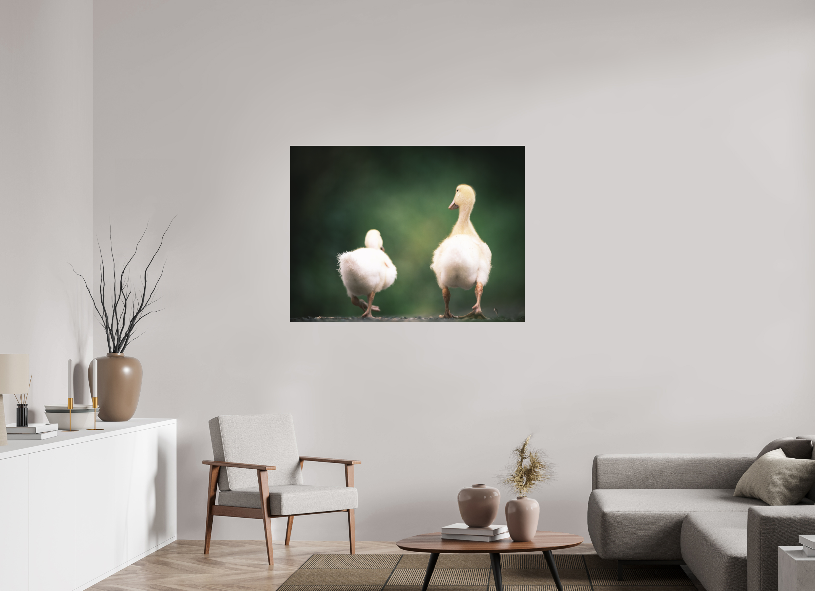 120 x 90 cm, Impression Fine Art sur support rigide - mat Canards I