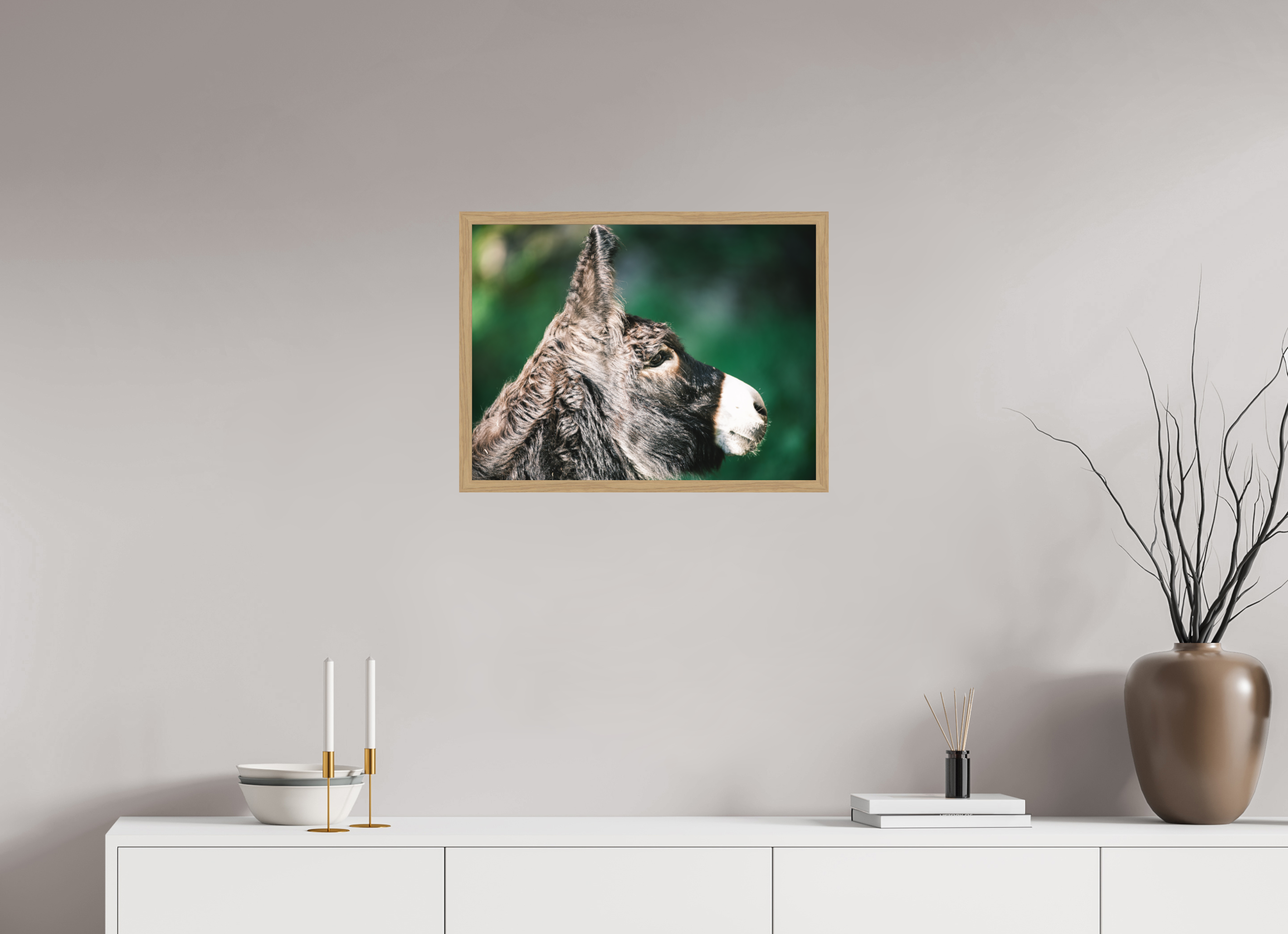 60 x 45 cm, Impression Fine Art encadrée en chêne naturel - mat Ane