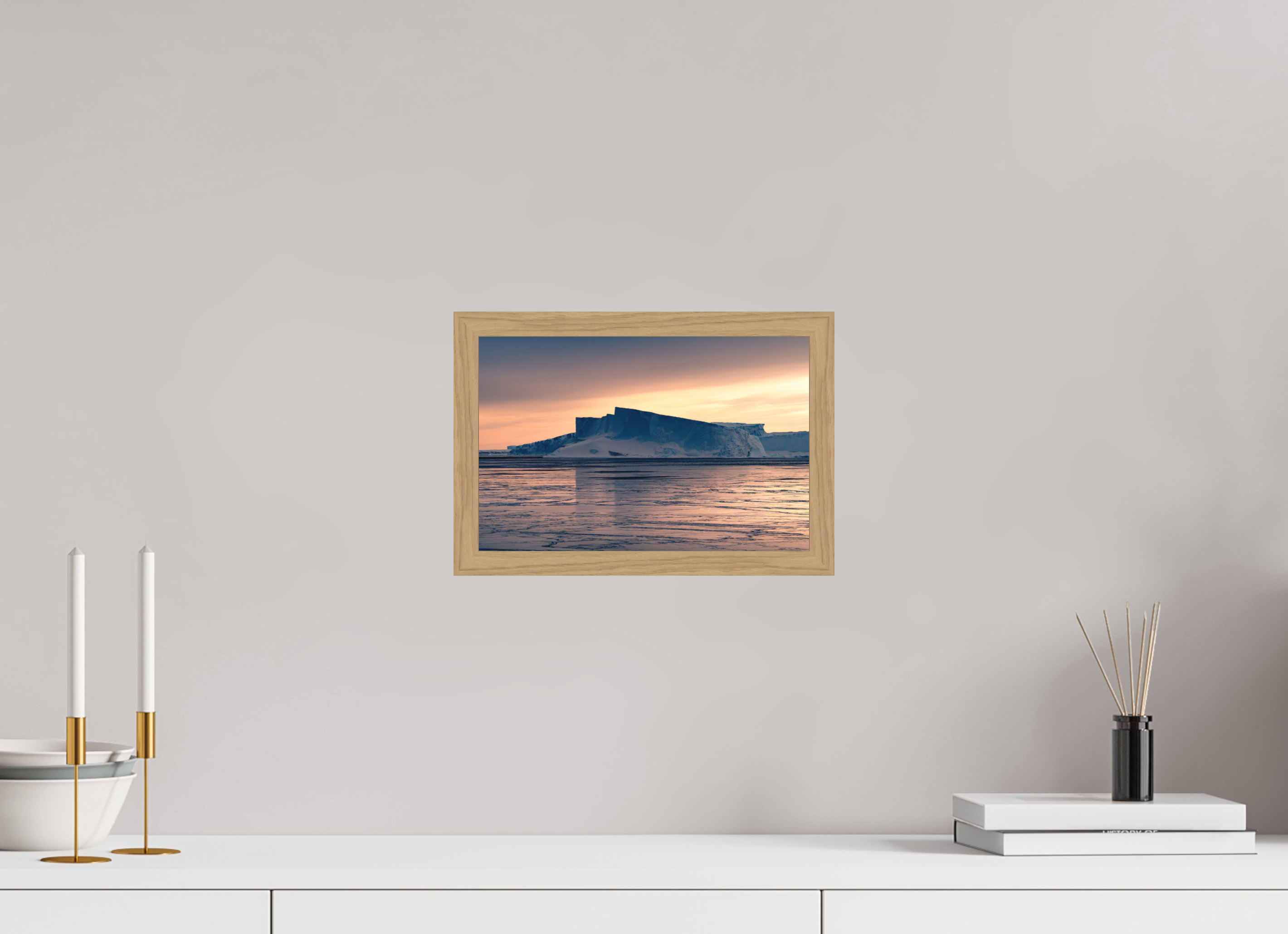 30 x 20 cm, Impression Fine Art encadrée en chêne naturel - mat L'impermanente majestuosité