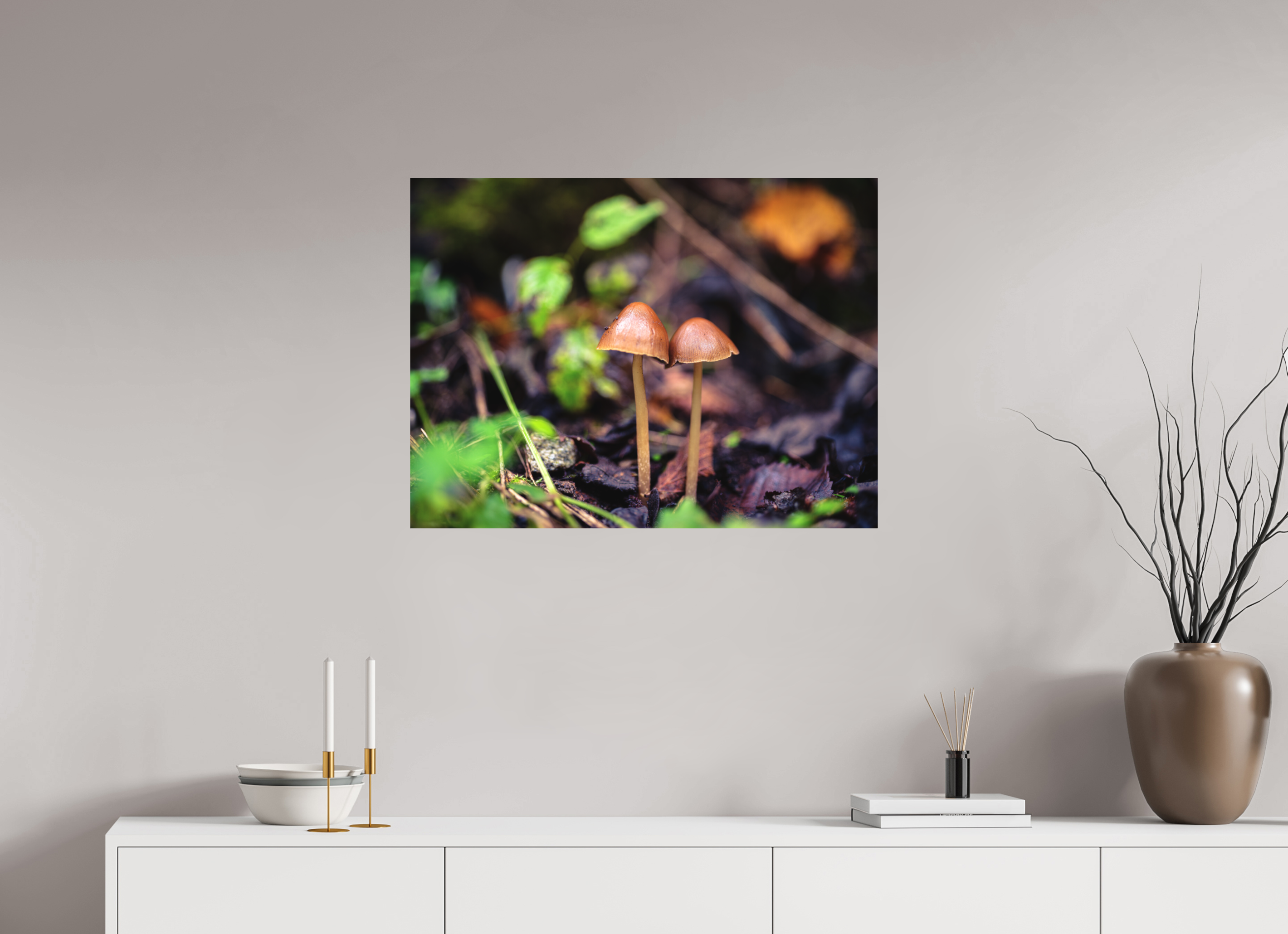 80 x 60 cm, Impression Fine Art sur support rigide - mat Champignons