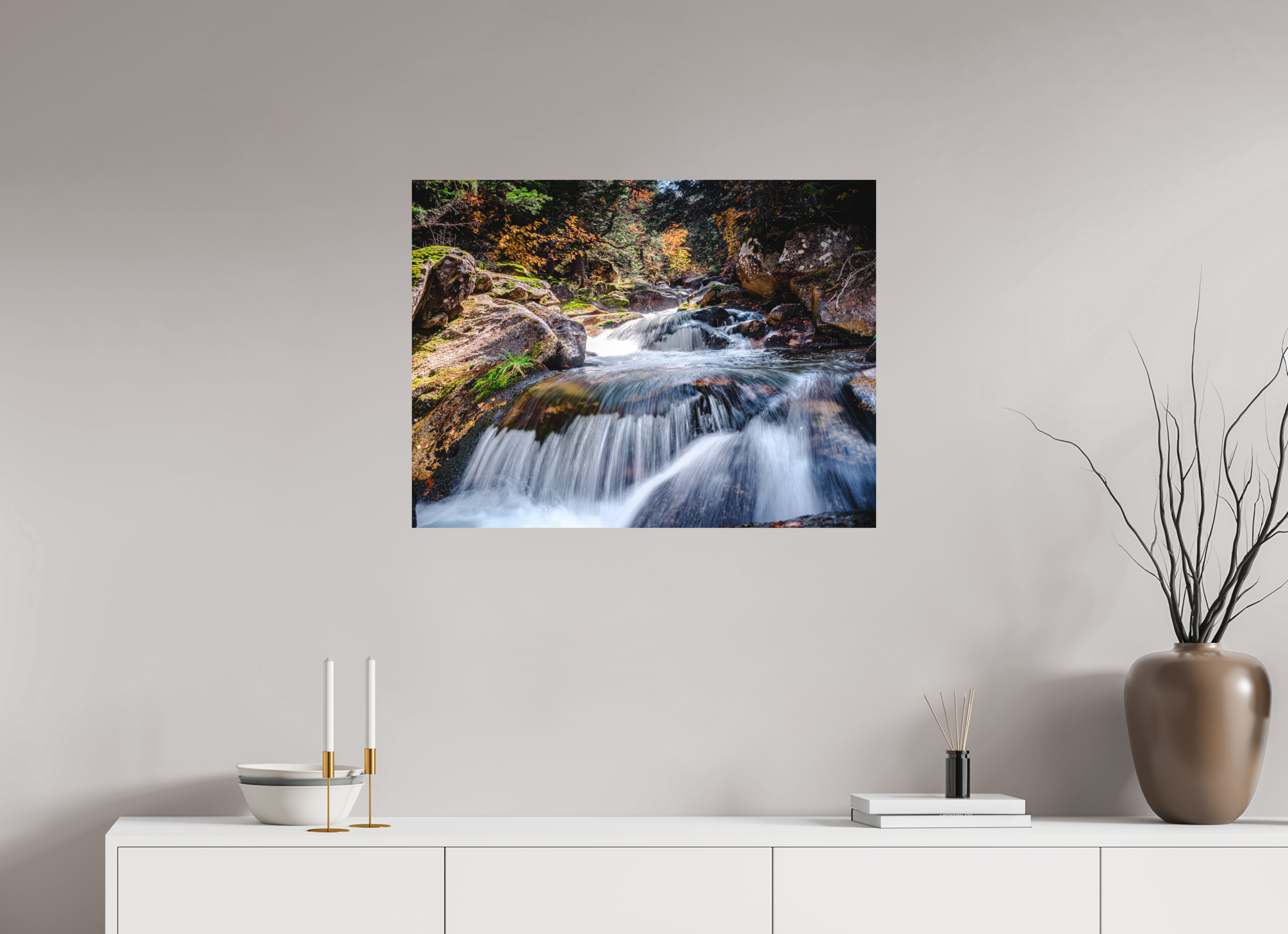 80 x 60 cm, Impression Fine Art - mat Cascade enchantée
