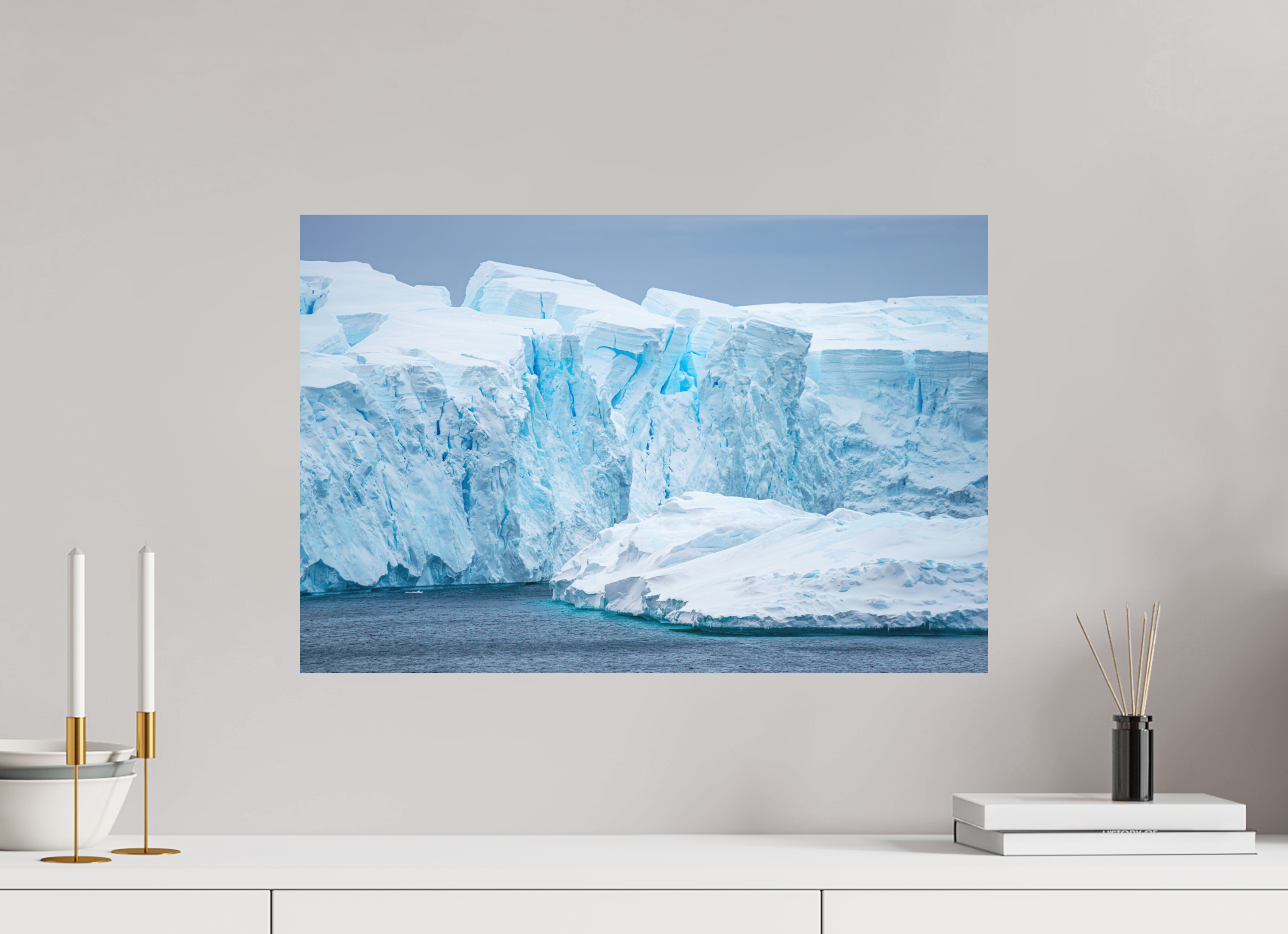 60 x 40 cm, Impression Fine Art sur support rigide - mat Falaise de glace