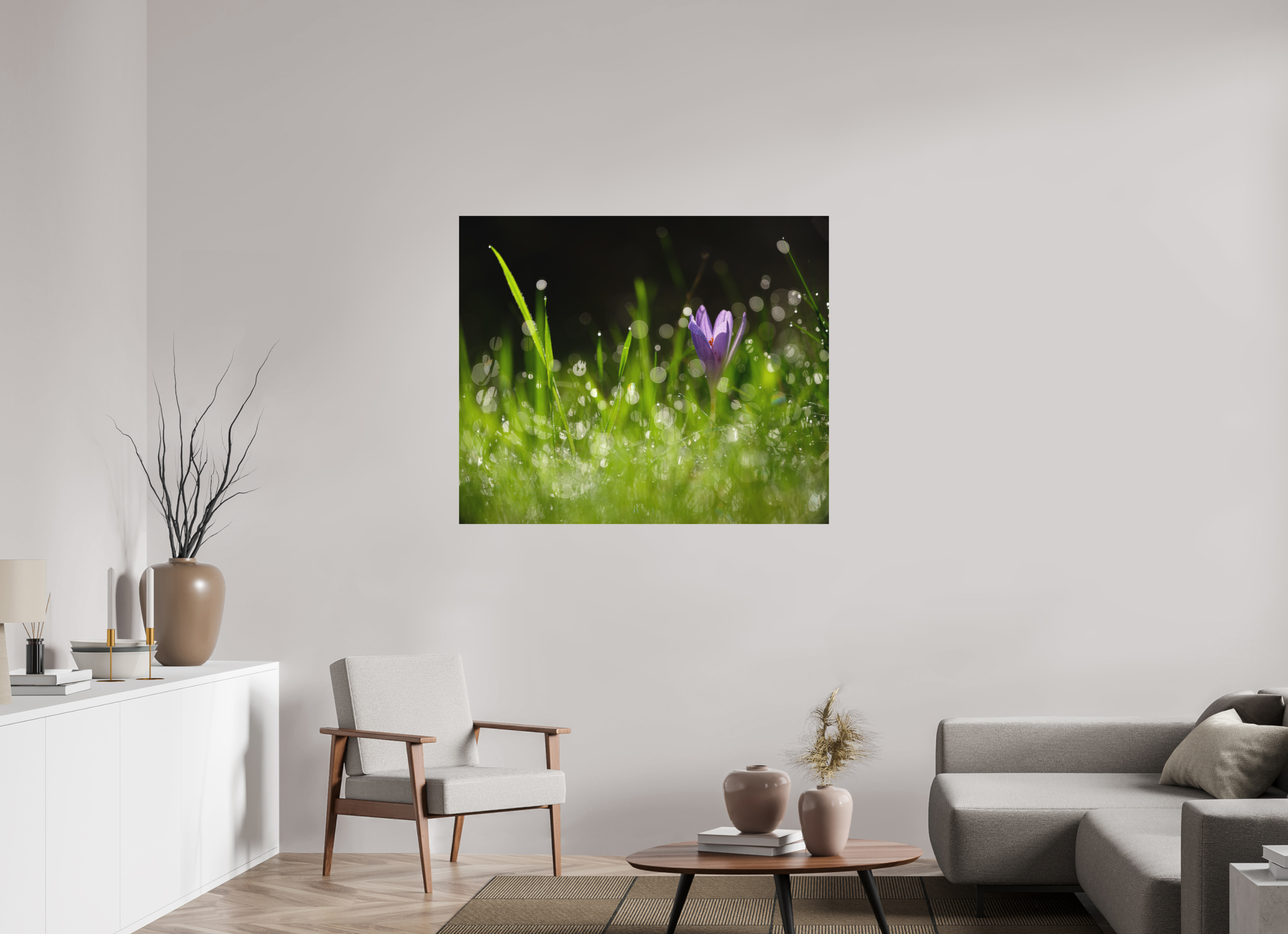 120 x 100 cm, Tirage photo - satiné fleurs