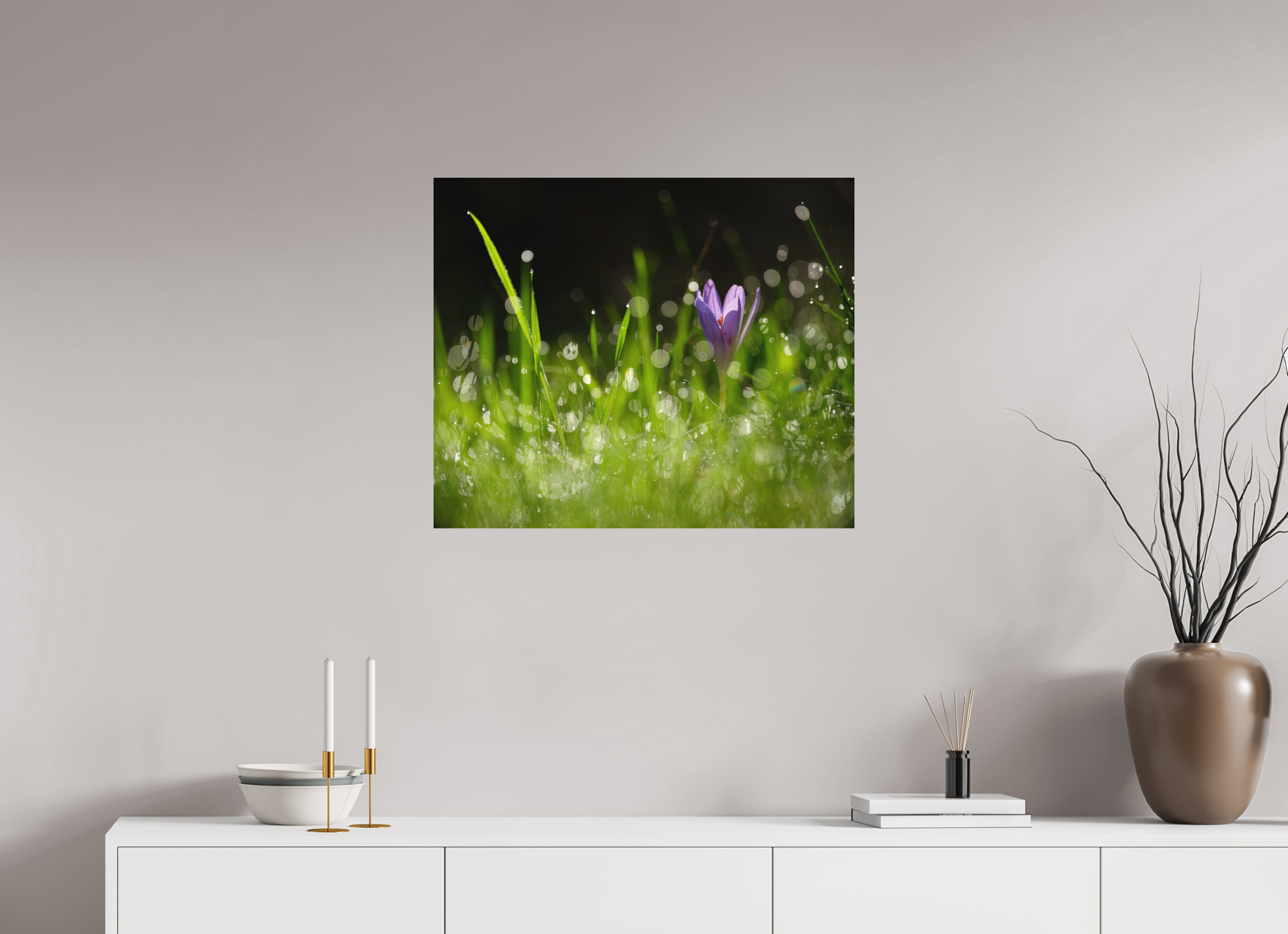 72 x 60 cm, Impression Fine Art sur support rigide - mat fleurs