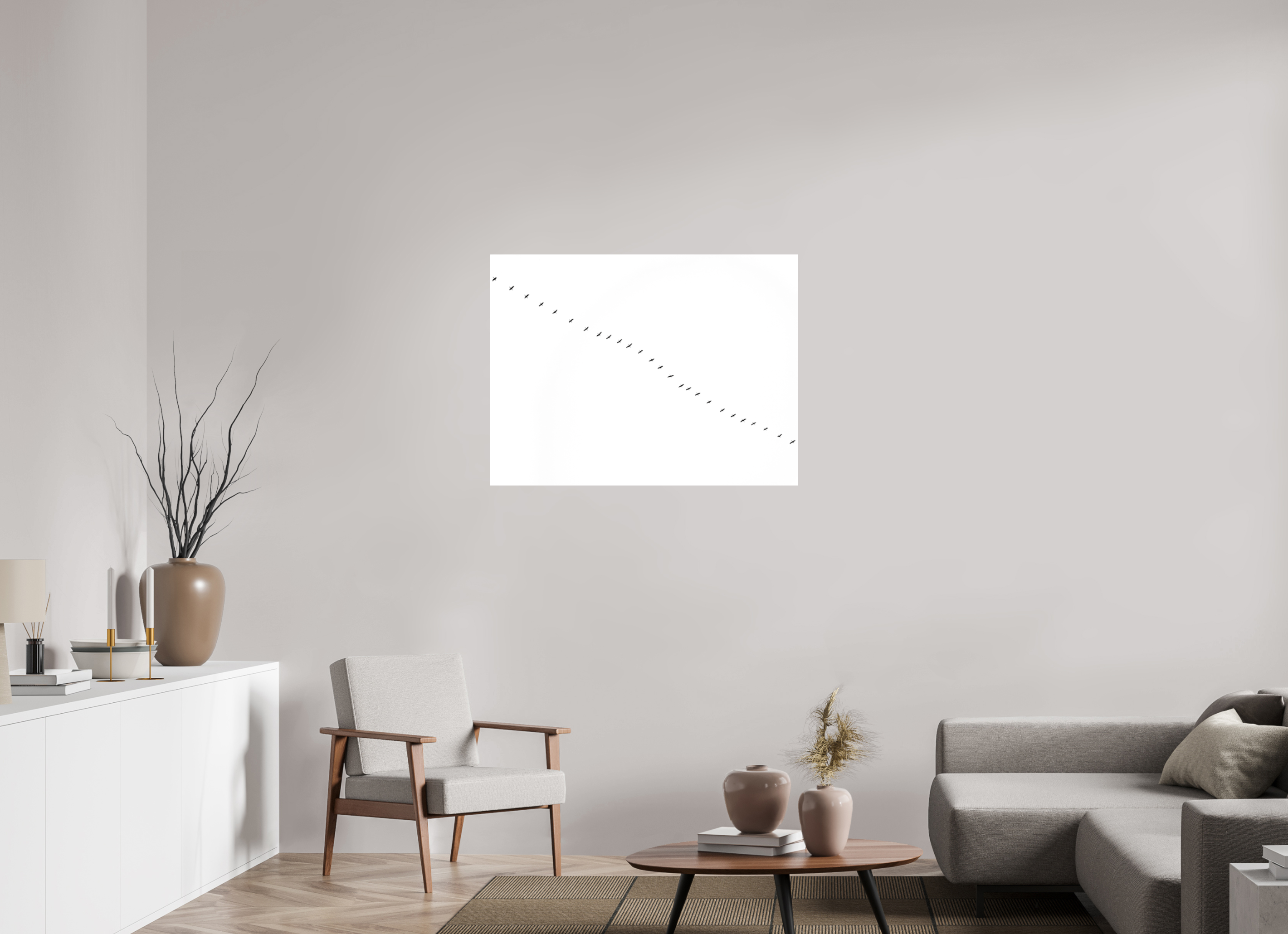 100 x 75 cm, Impression Fine Art - mat Grues II