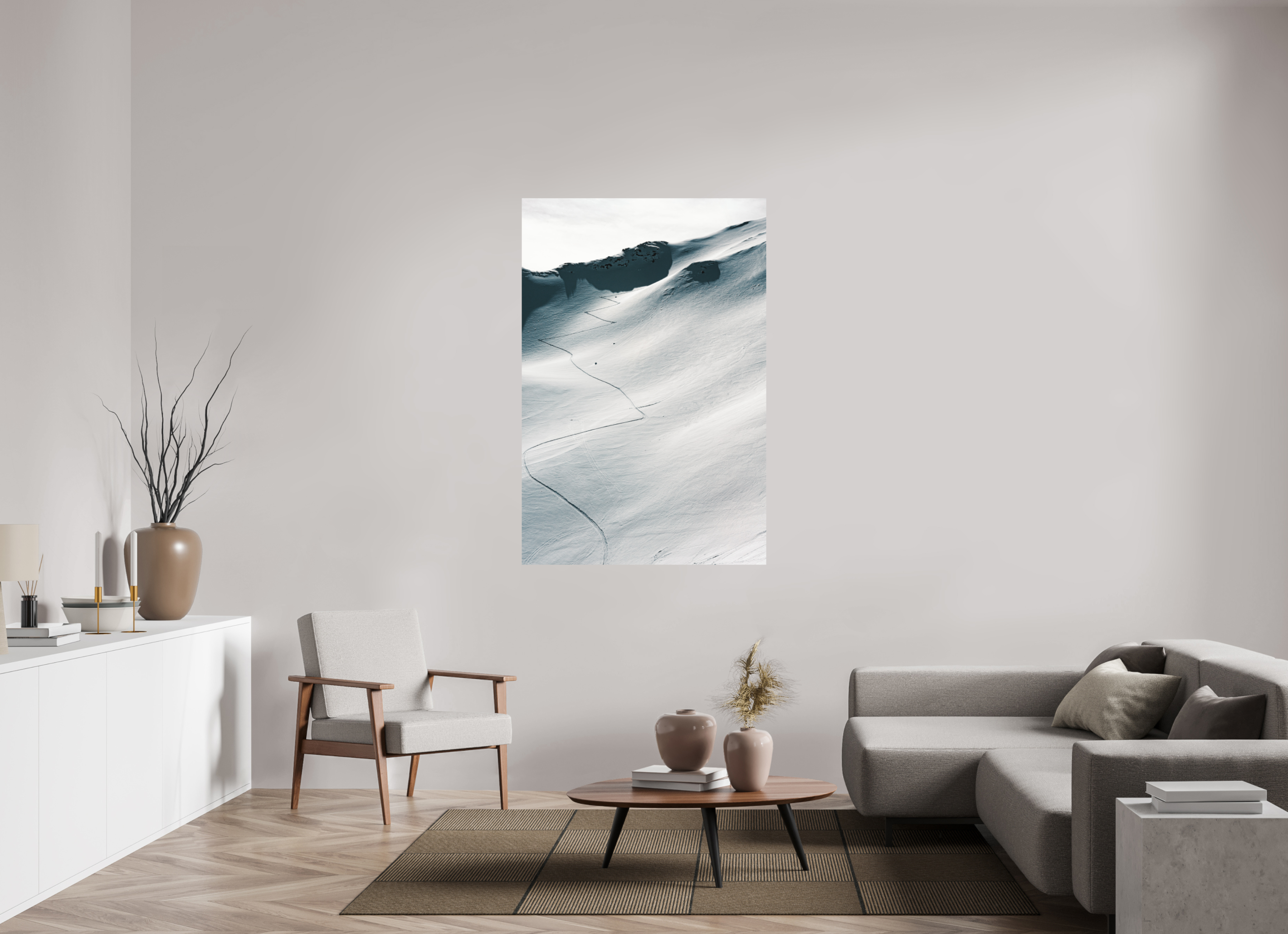 100 x 150 cm, Tirage photo - satiné À l'assaut du sommet