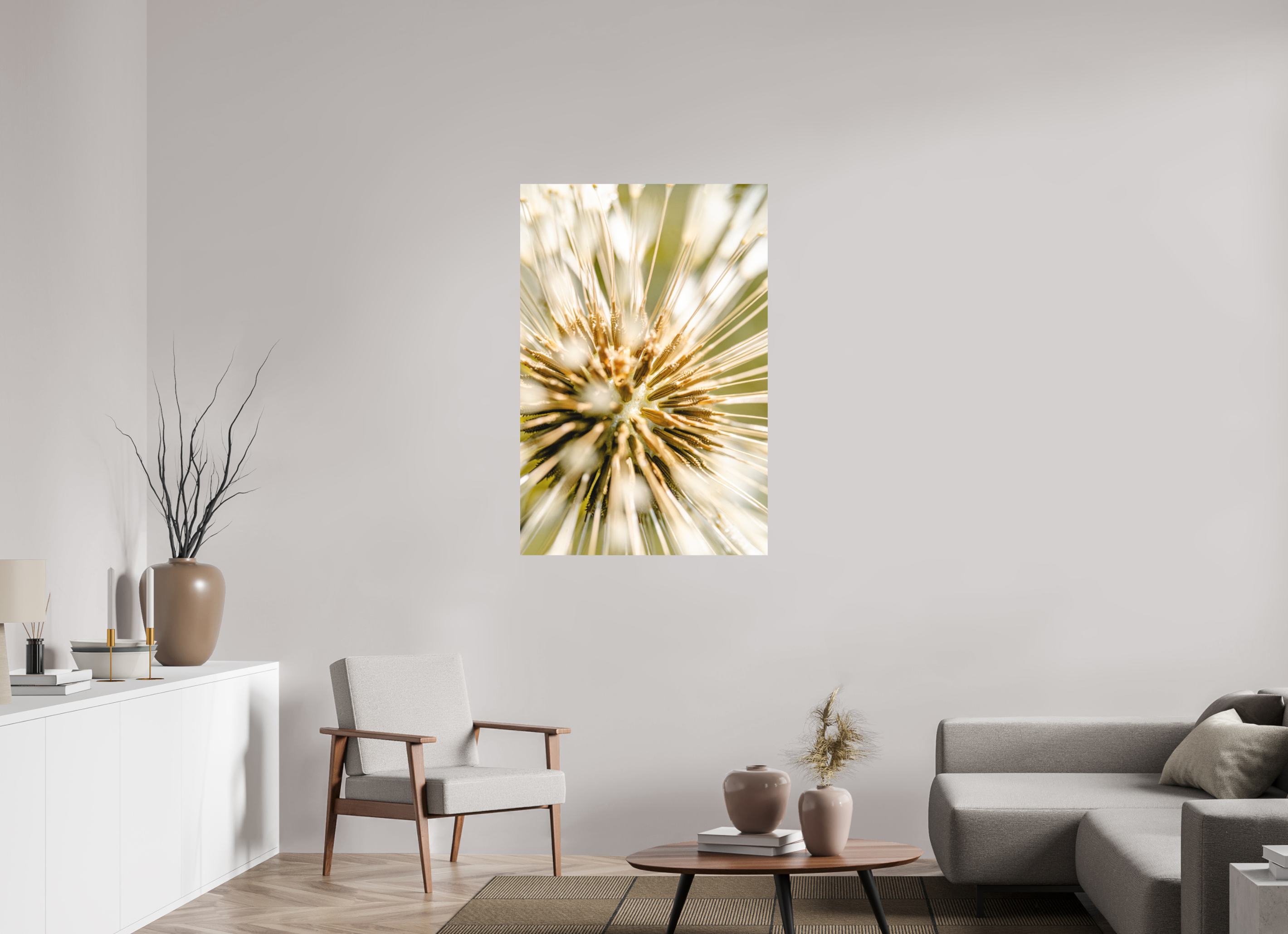 80 x 120 cm, Impression Fine Art sur support rigide - mat pissenlit