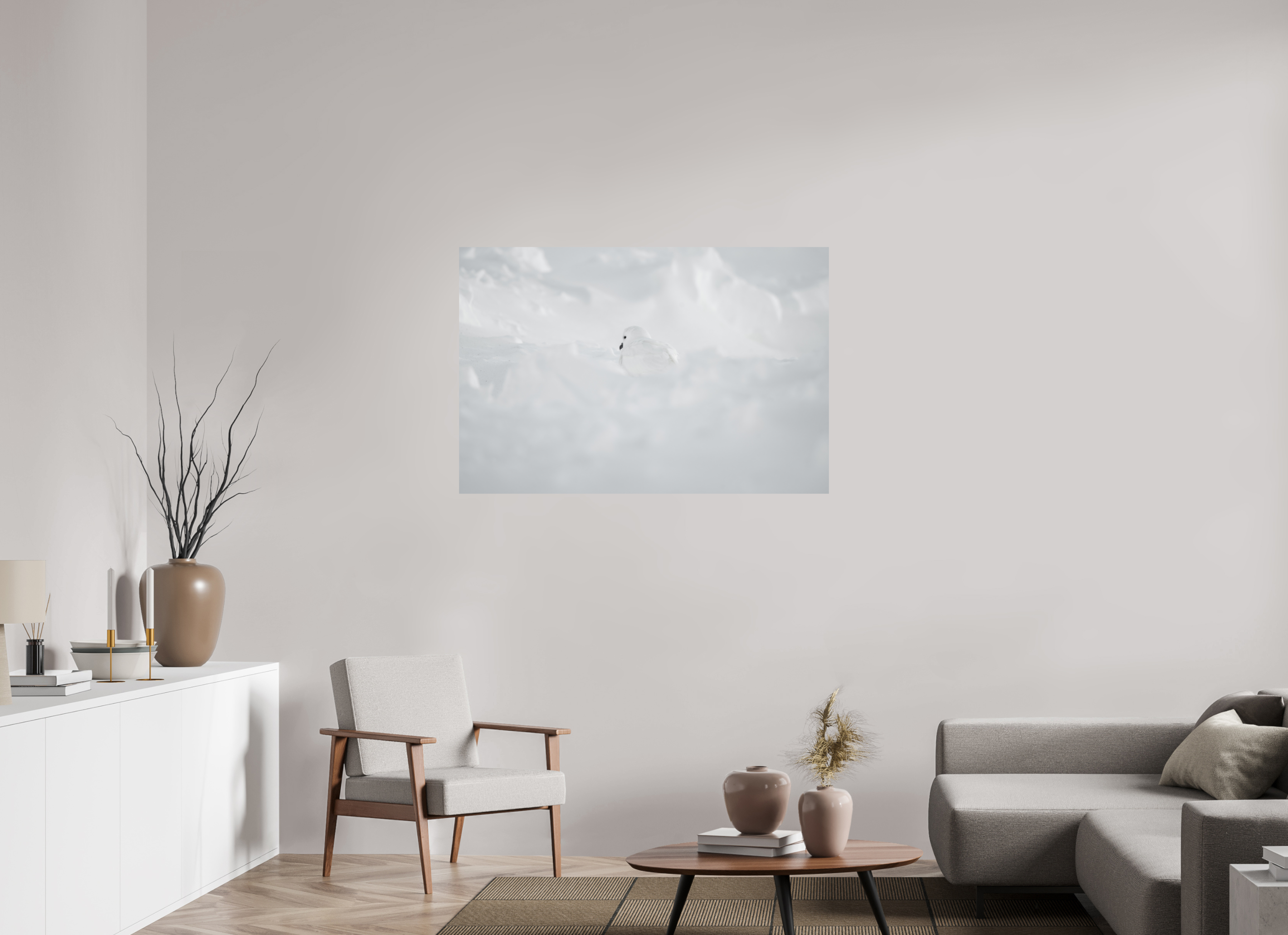 120 x 80 cm, Impression Fine Art - mat Le Pétrel des Neiges