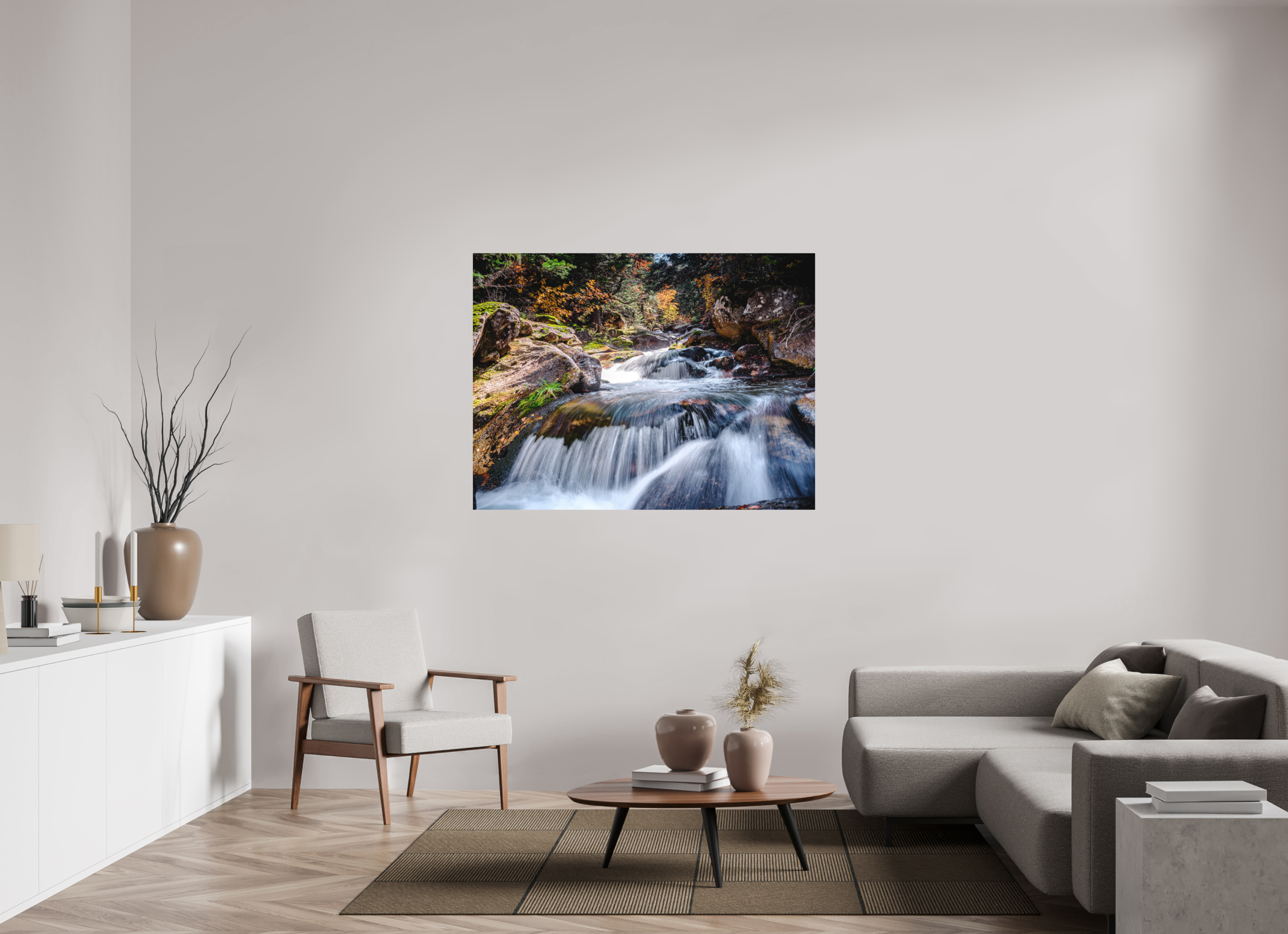 140 x 105 cm, Tirage photo - satiné Cascade enchantée