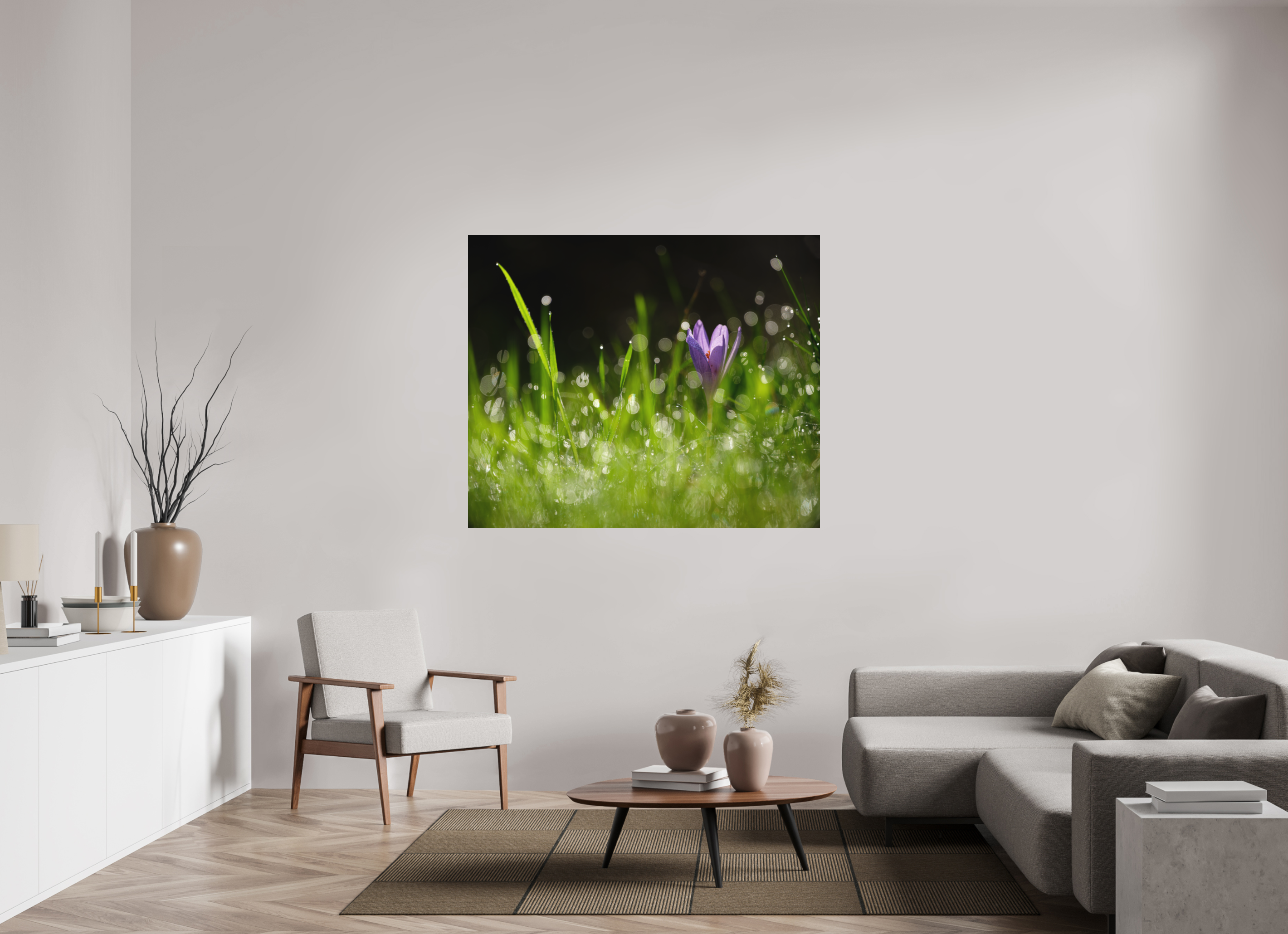 144 x 120 cm, Tirage photo - satiné fleurs