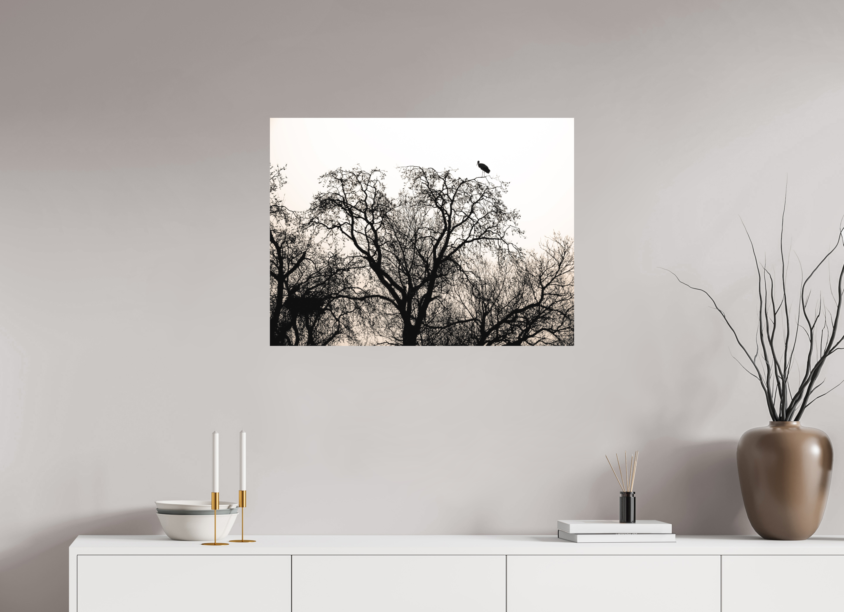 80 x 60 cm, Tirage photo - satiné grues VI