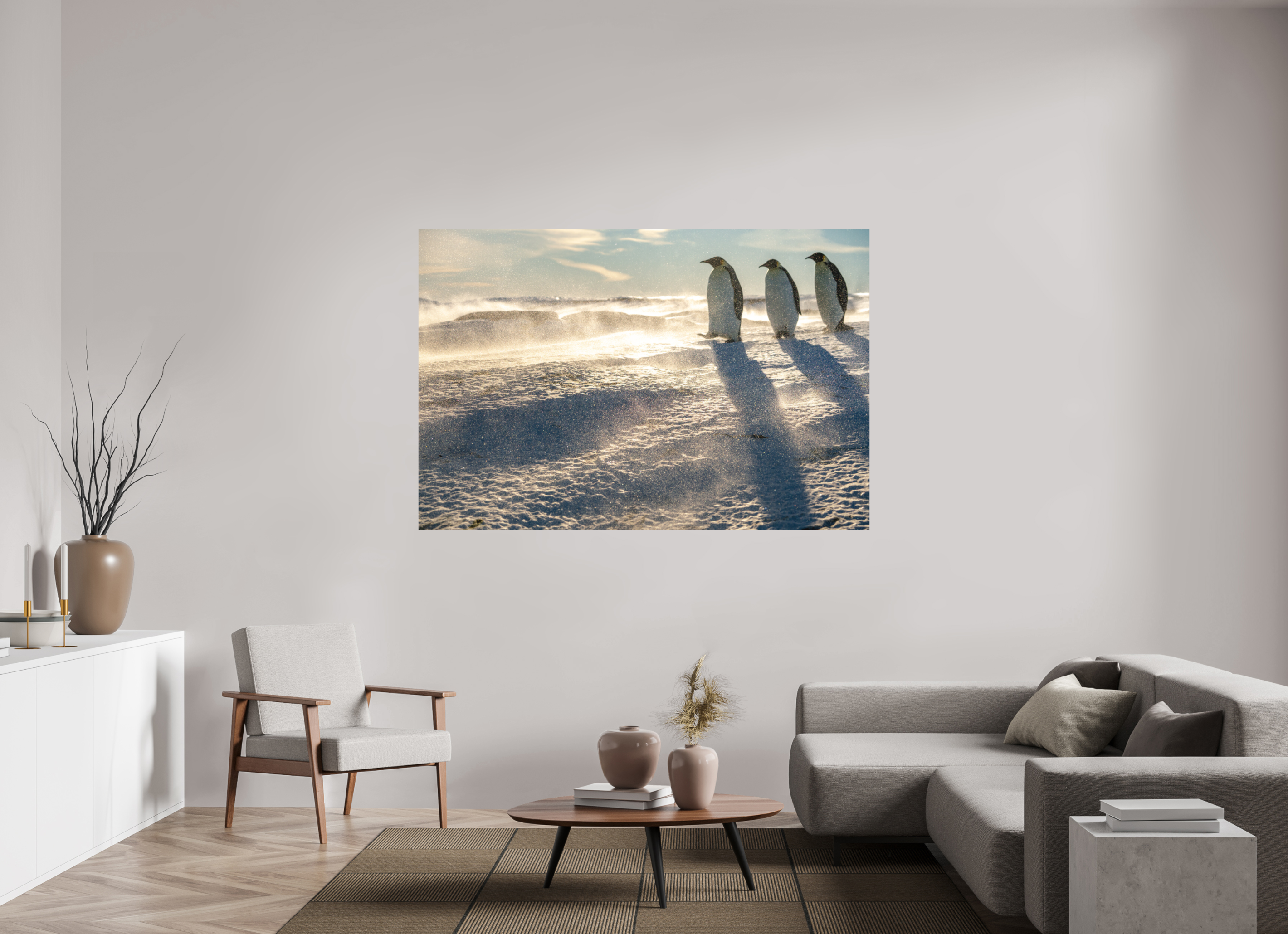 180 x 120 cm, Tirage photo - satiné La marche des Empereurs