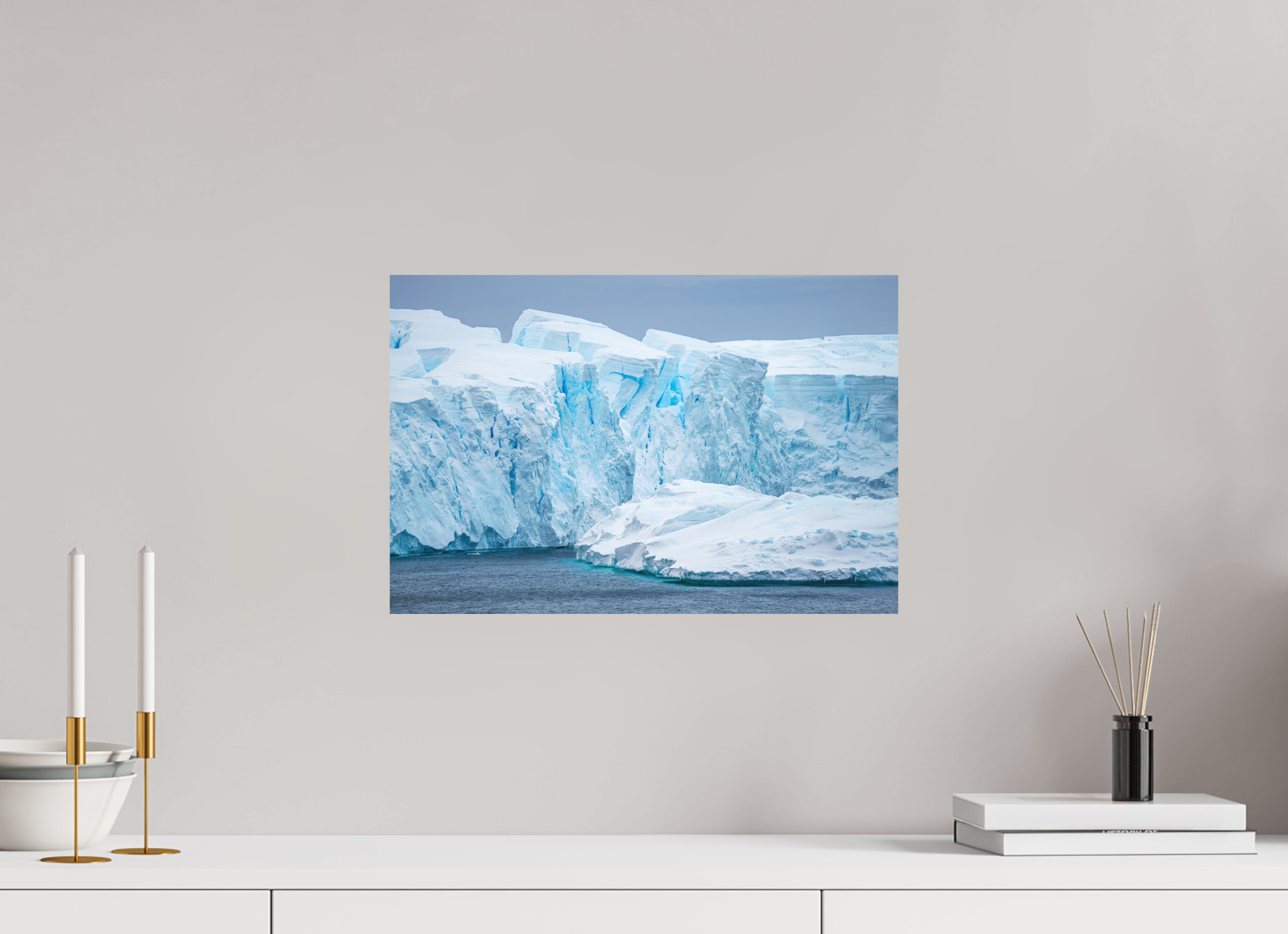 45 x 30 cm, Impression Fine Art - mat Falaise de glace