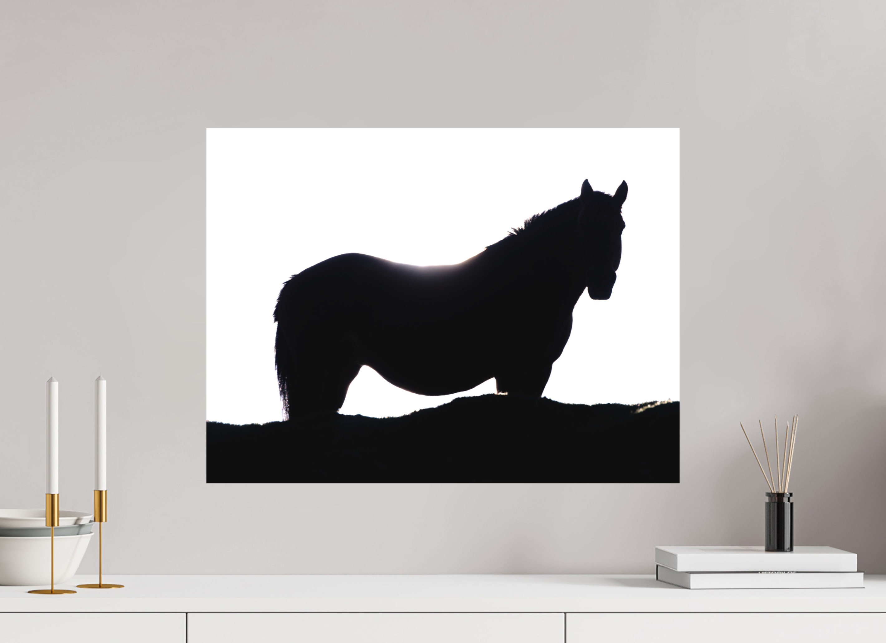 60 x 45 cm, Impression Fine Art sur support rigide - mat Cheval