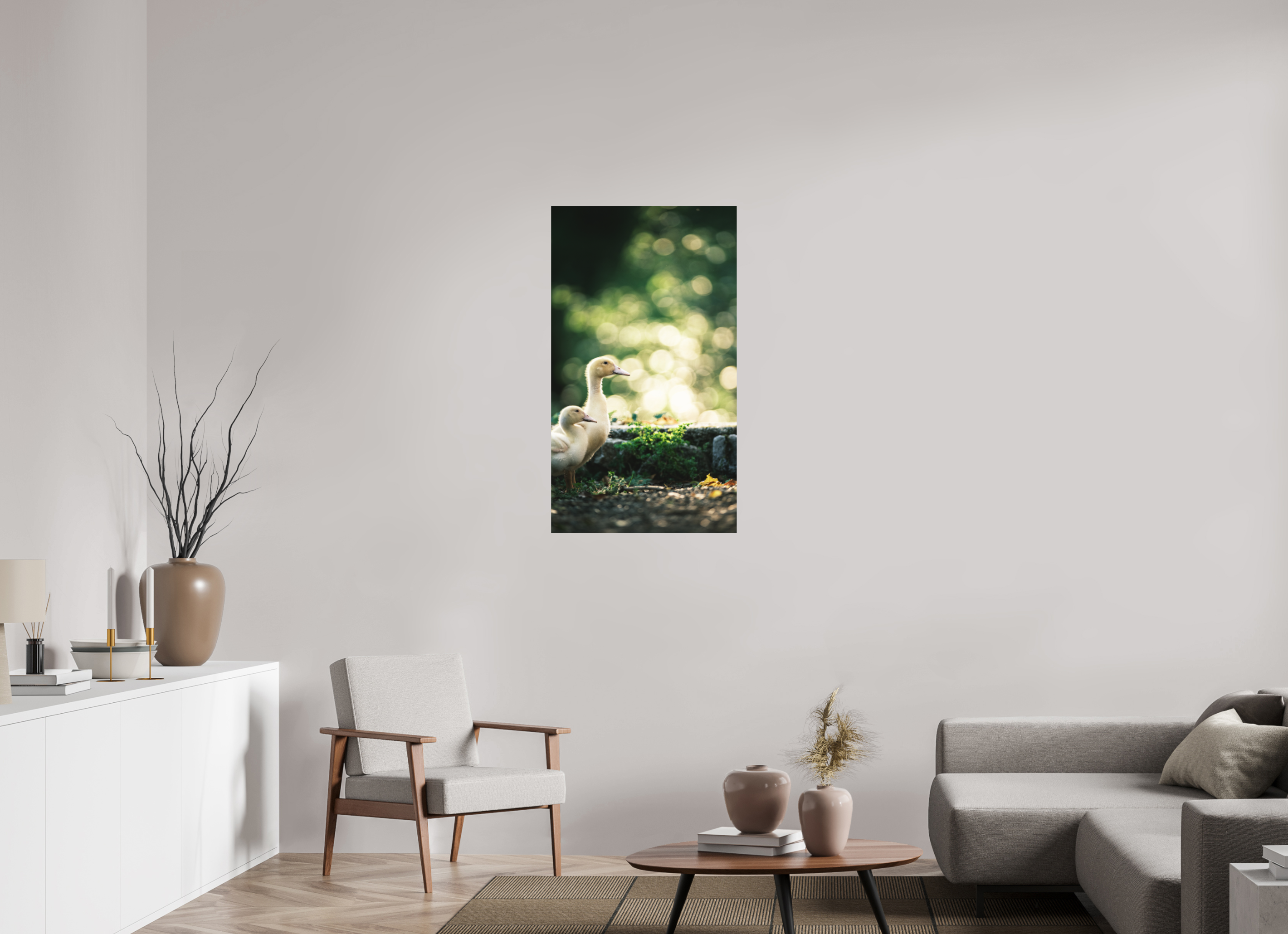 60 x 105,8 cm, Impression Fine Art sur support rigide - mat Canards II