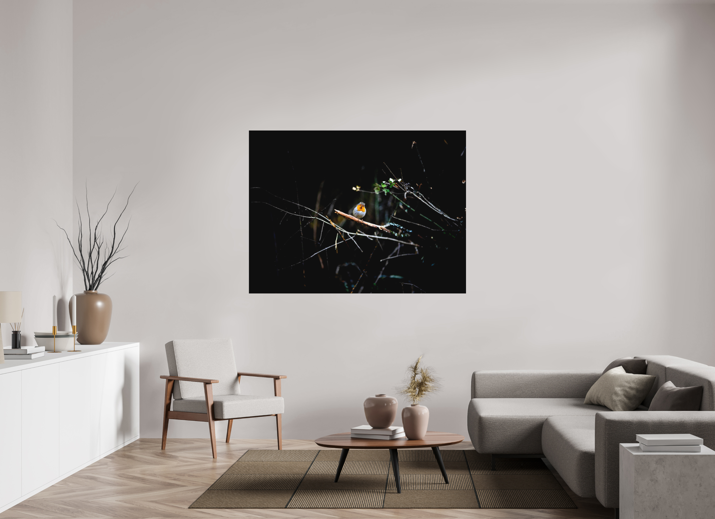 160 x 120 cm, Tirage photo - satiné Rouge gorge