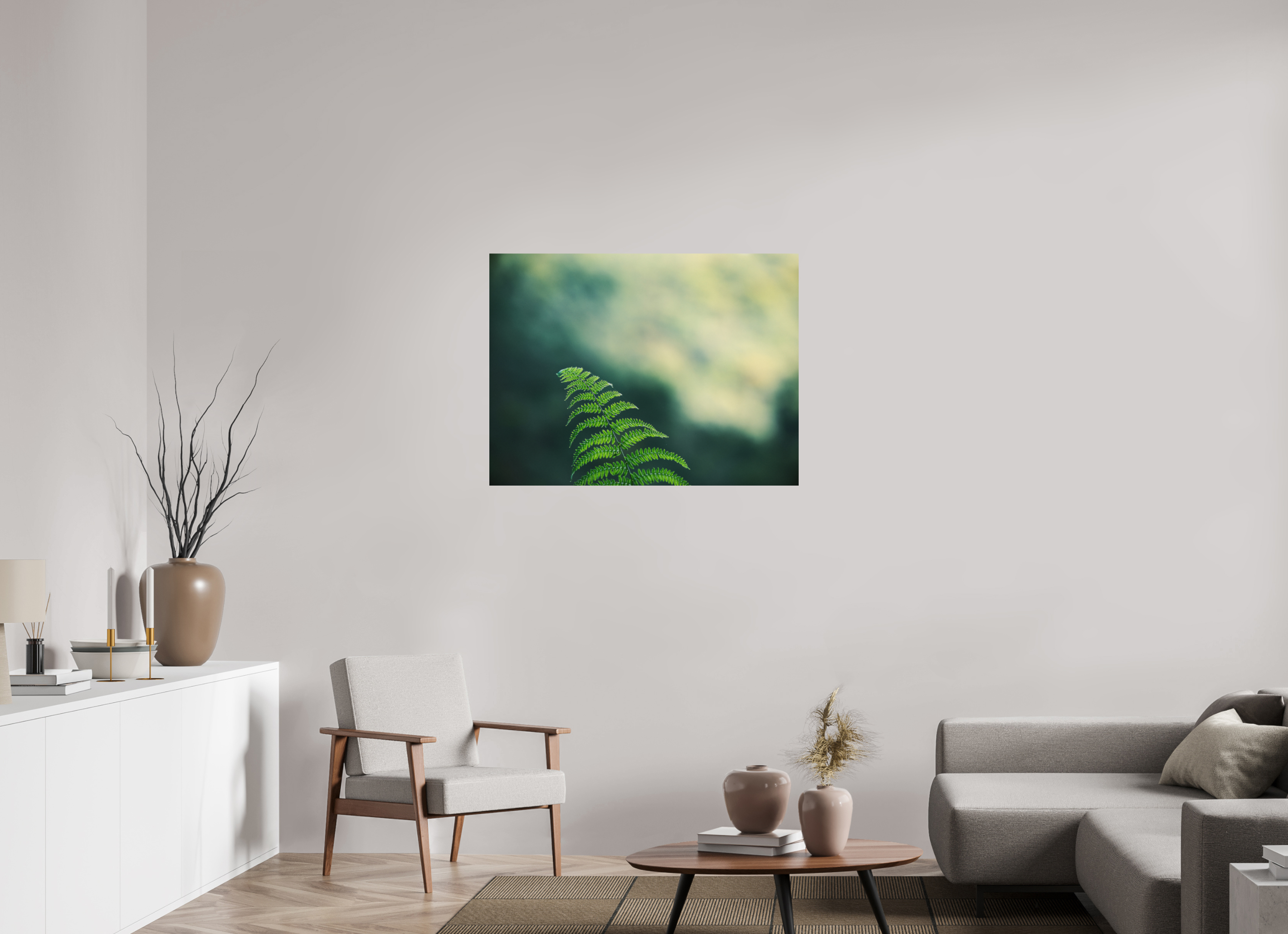 100 x 75 cm, Impression Fine Art sur support rigide - mat Fougère