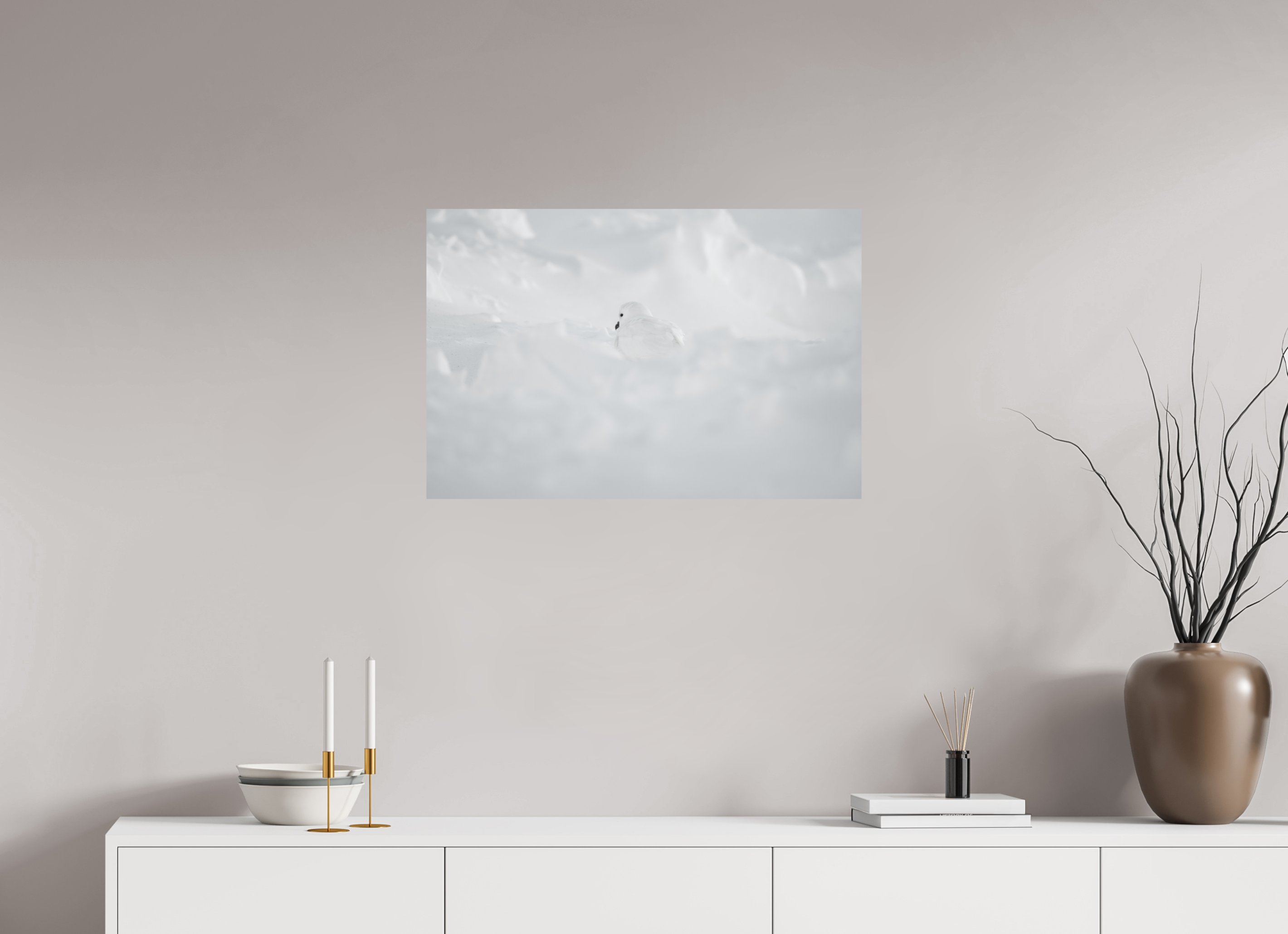 75 x 50 cm, Impression Fine Art - mat Le Pétrel des Neiges