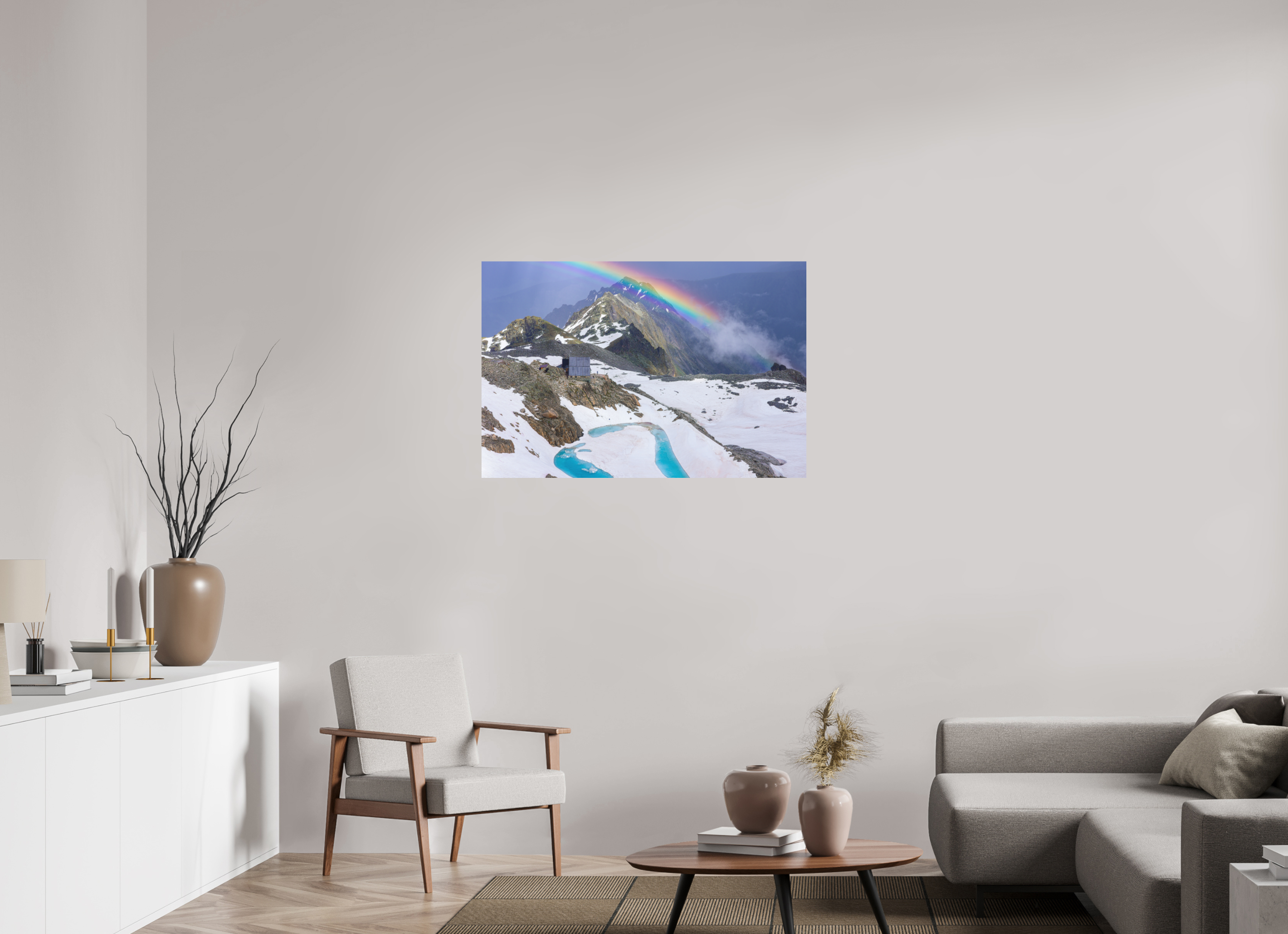 105 x 70 cm, Impression Fine Art sur support rigide - mat Cabane d'Orny