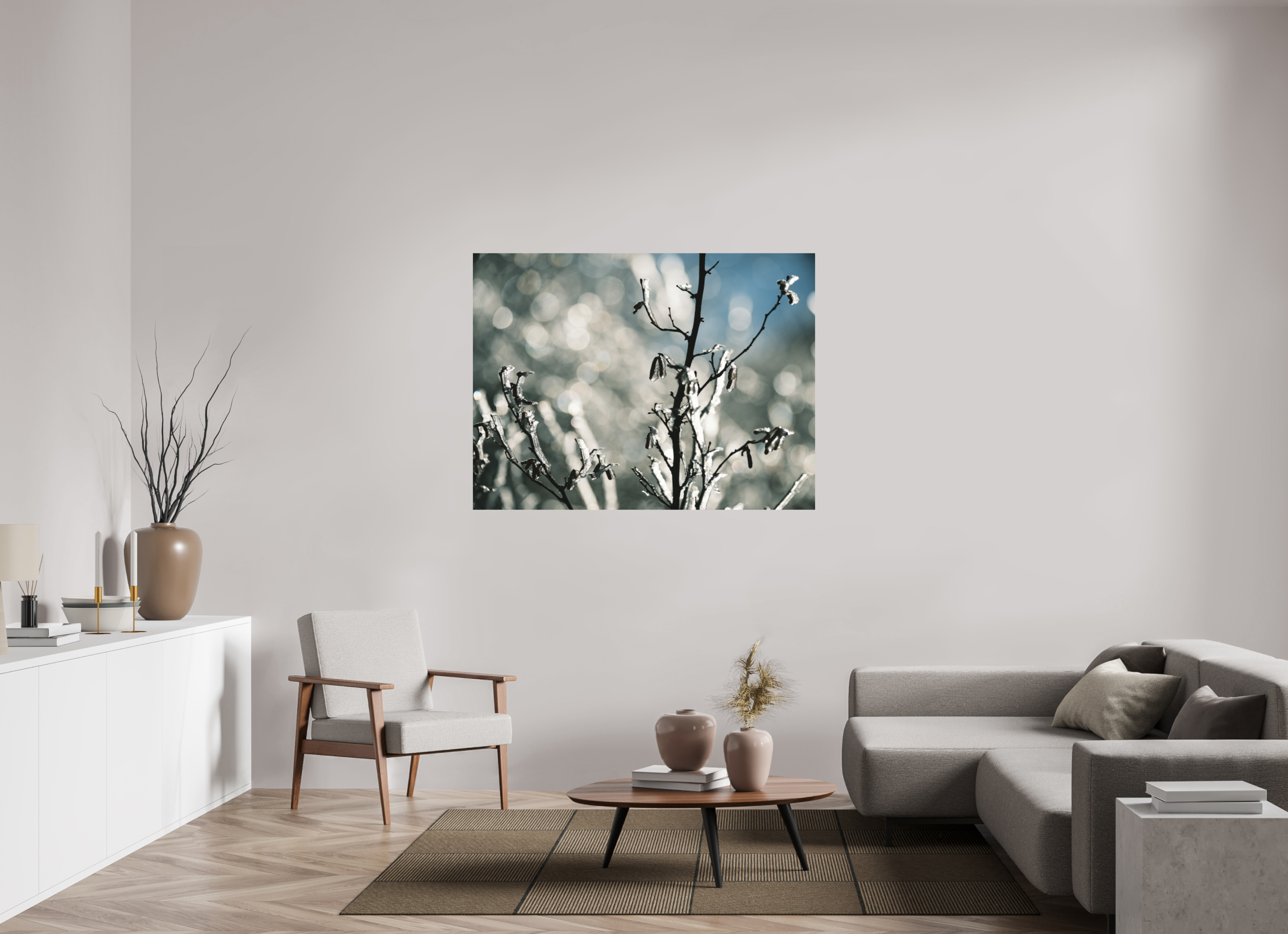 140 x 105 cm, Tirage photo - satiné Figé dans le froid