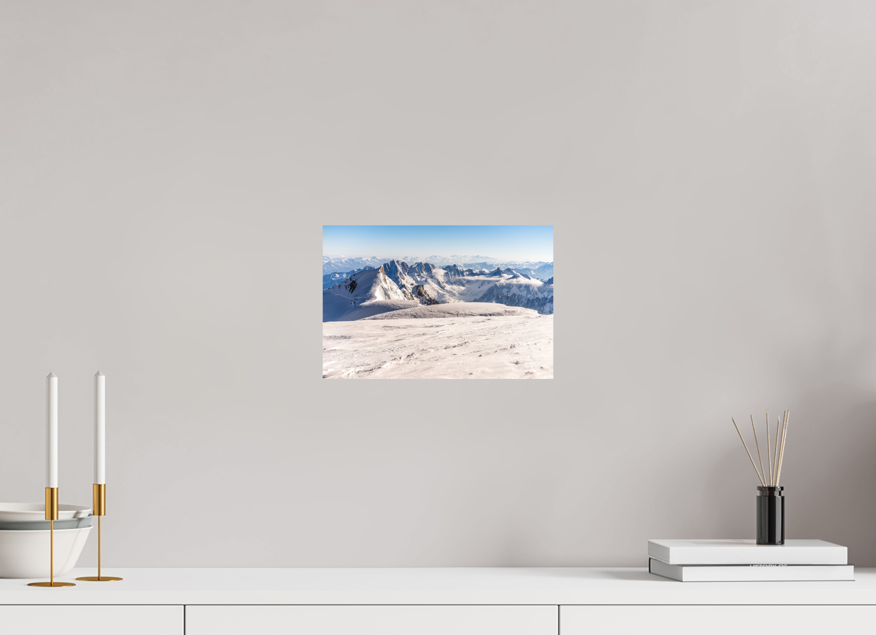 30 x 20 cm, Tirage photo - satiné La vue depuis le sommet du Mont Blanc