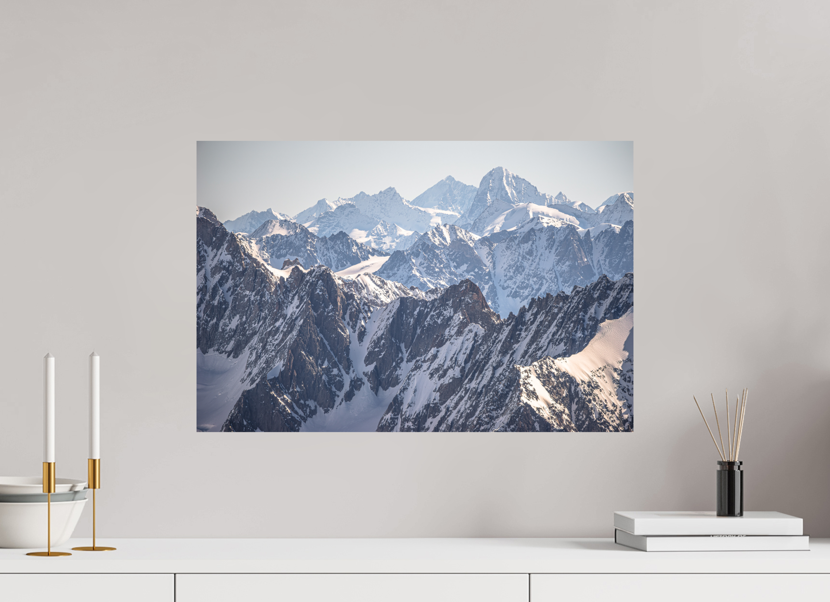 60 x 40 cm, Tirage photo - satiné Dom des Mischabels et Dent Blanche