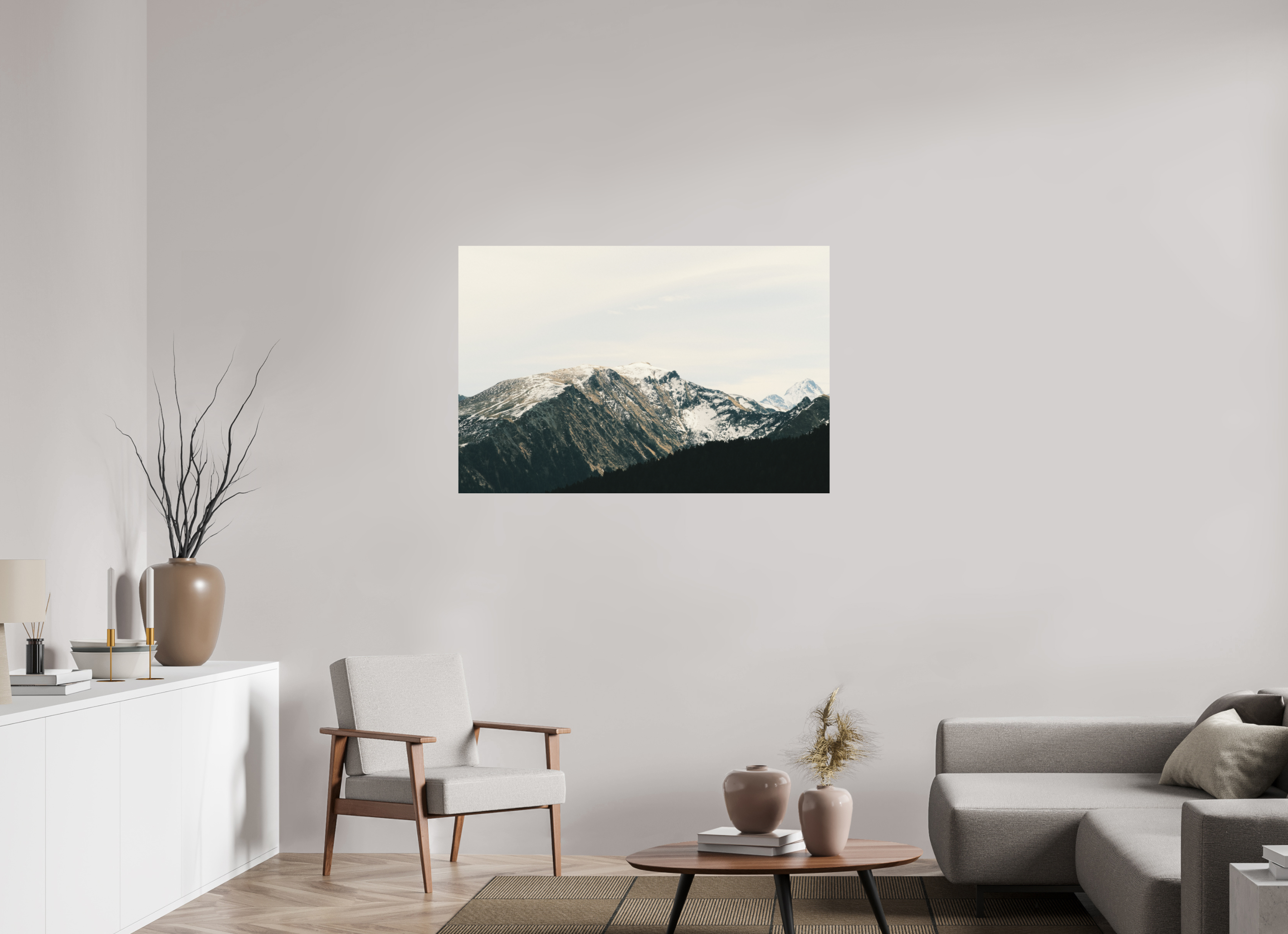 120 x 80 cm, Impression Fine Art sur support rigide - mat Une douce journée d'hiver