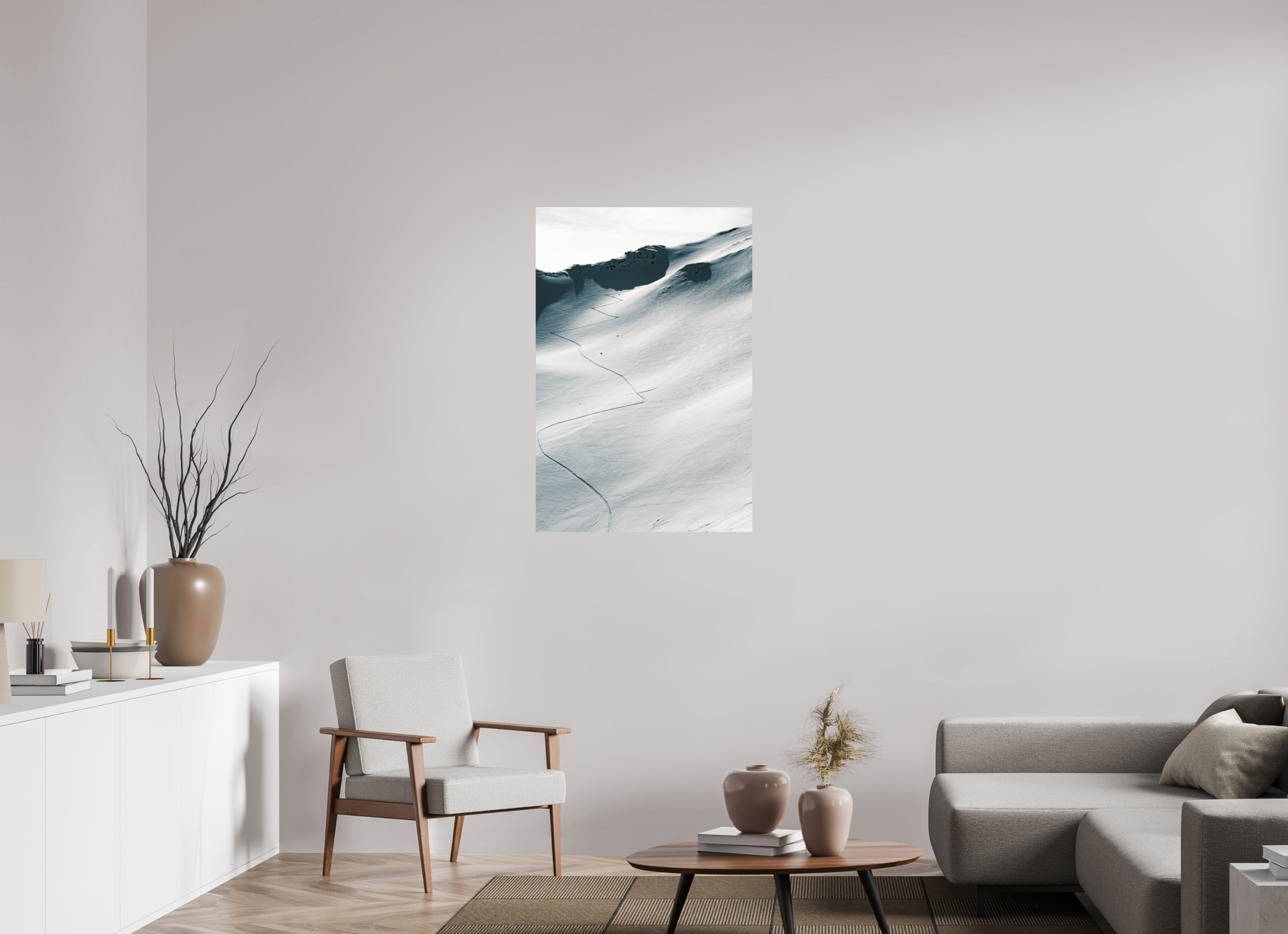 70 x 105 cm, Impression Fine Art sur support rigide - mat À l'assaut du sommet