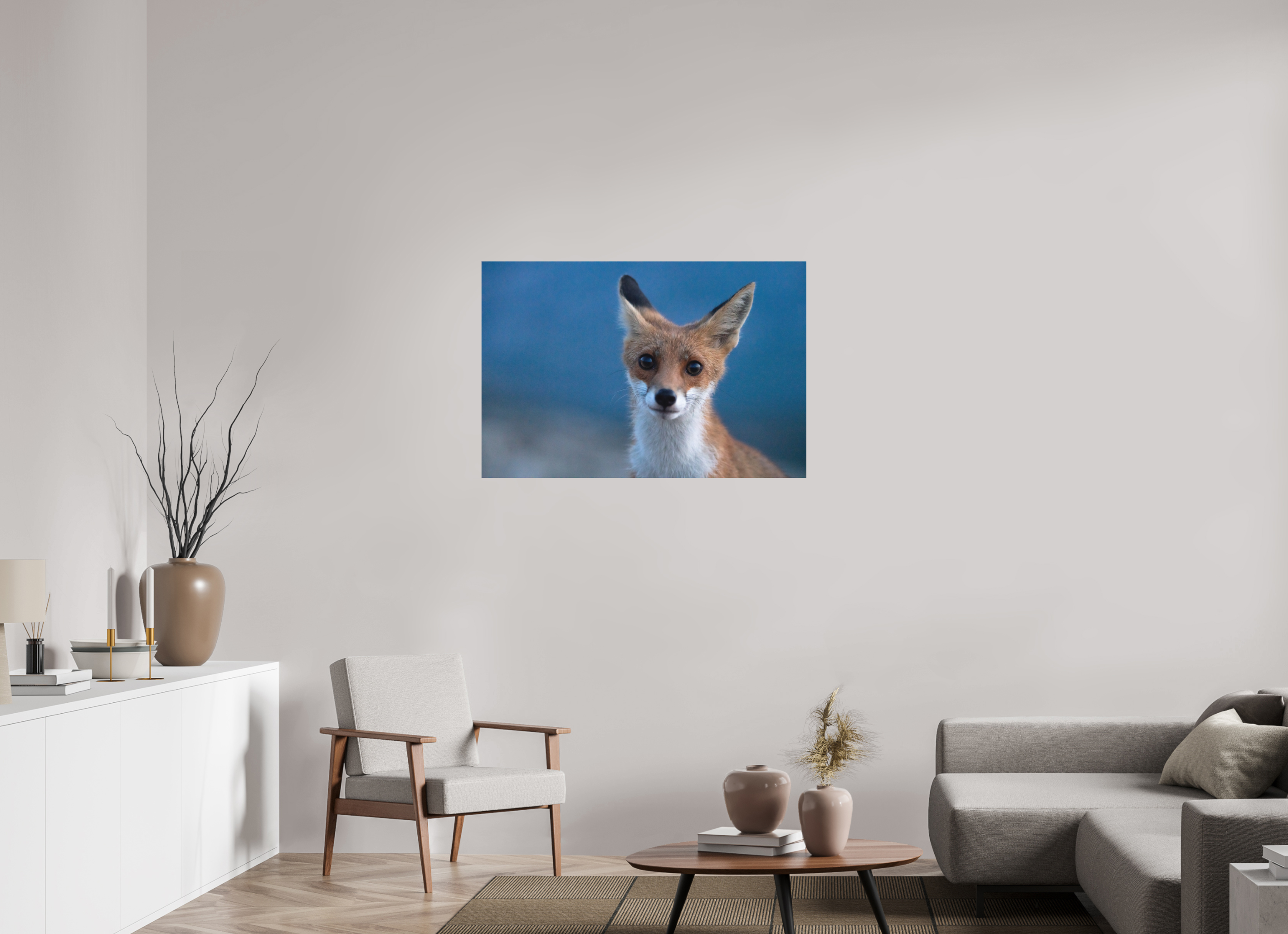 105 x 70 cm, Impression Fine Art sur support rigide - mat Bruno le renardeau