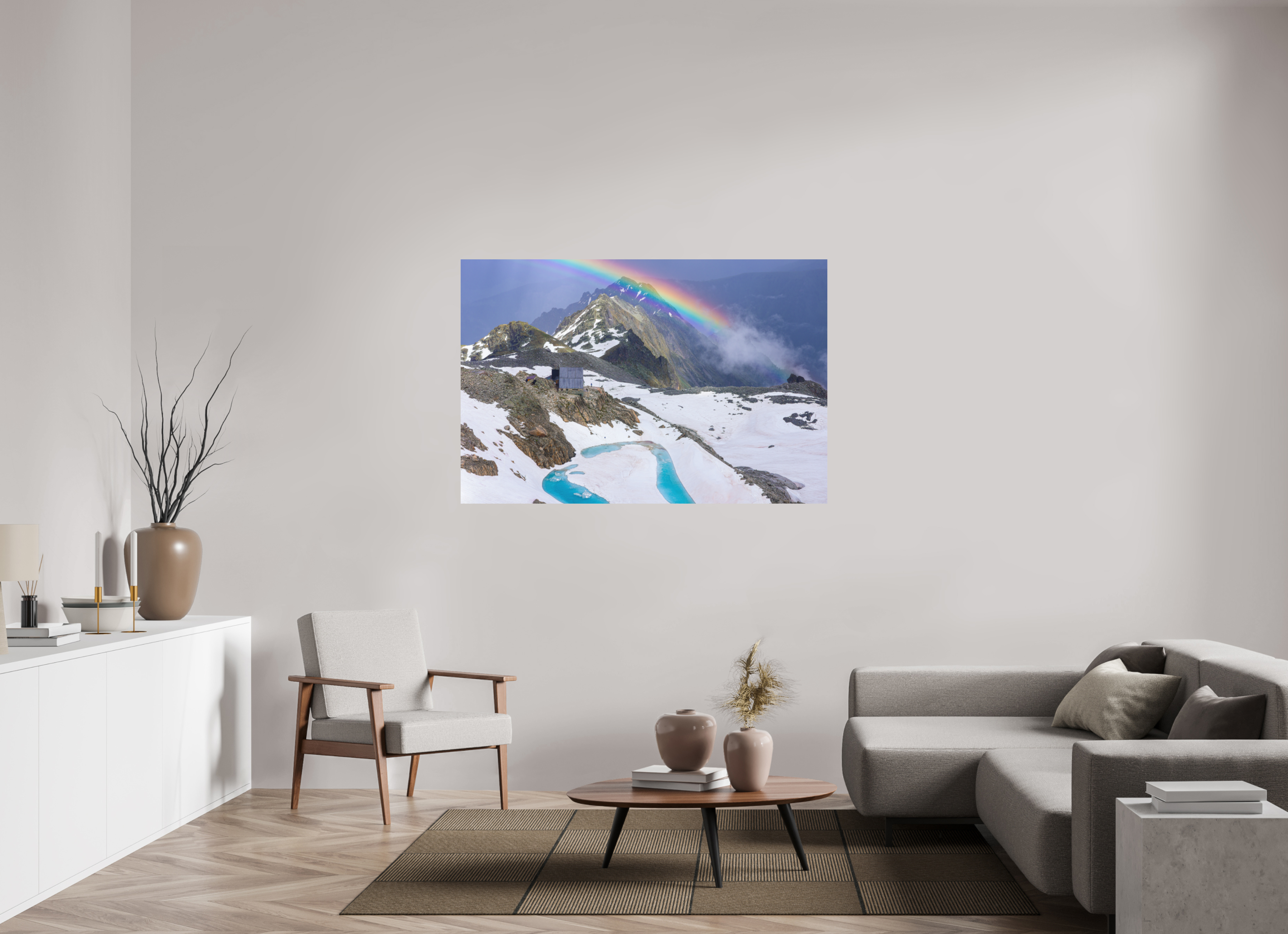 150 x 100 cm, Tirage photo - satiné Cabane d'Orny