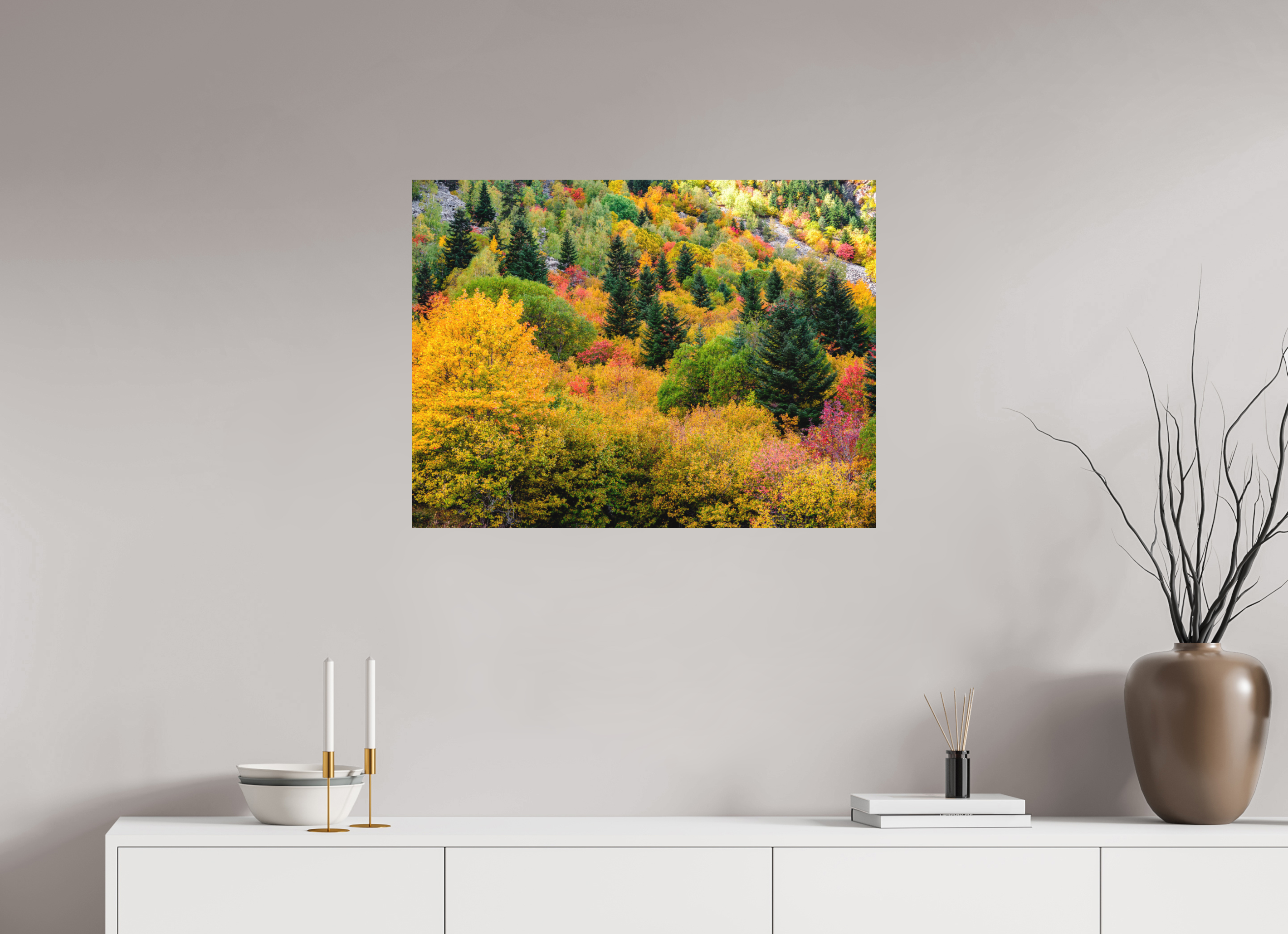 80 x 60 cm, Tirage photo - satiné Forêt de couleurs