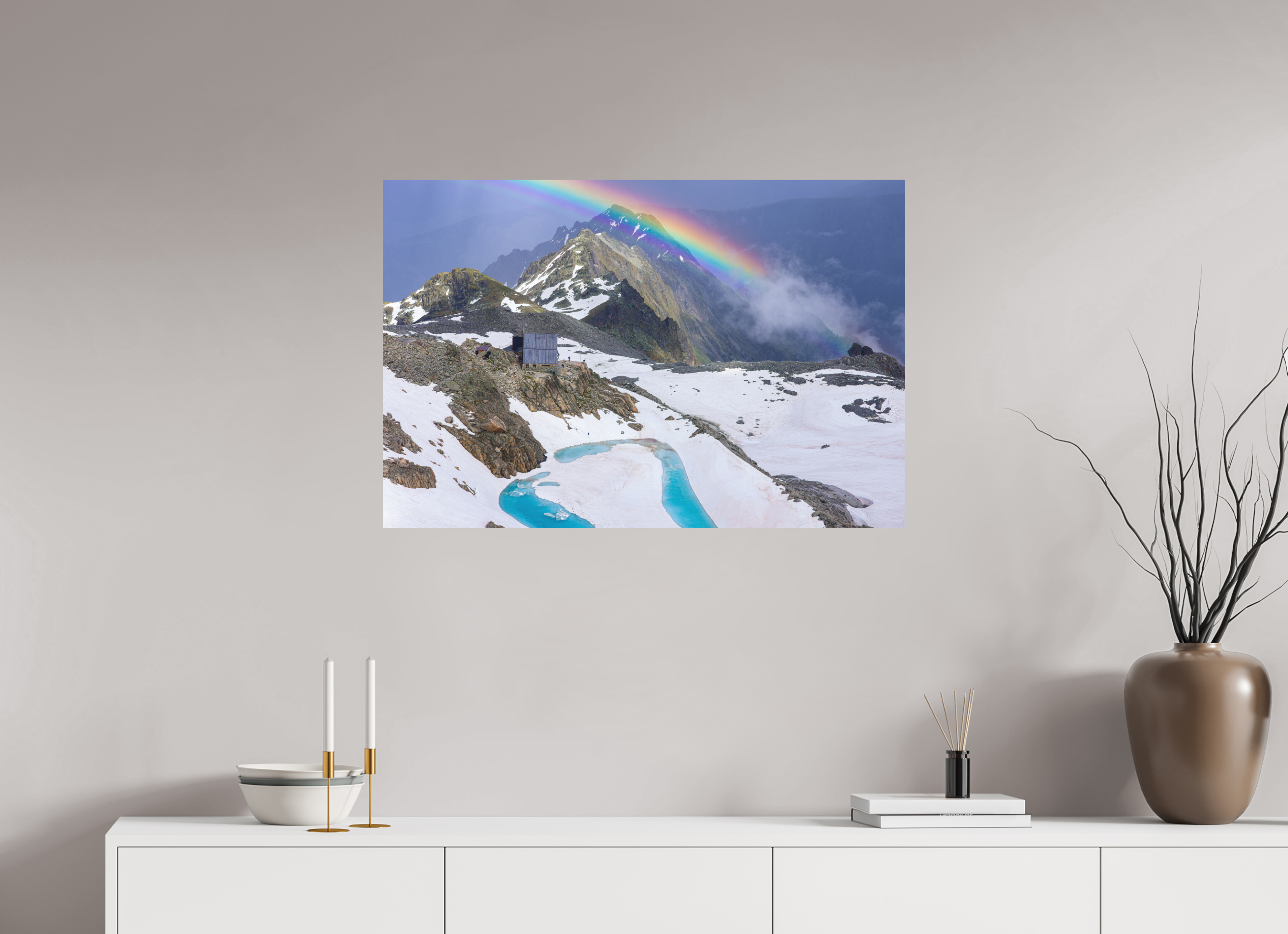 90 x 60 cm, Impression Fine Art - mat Cabane d'Orny