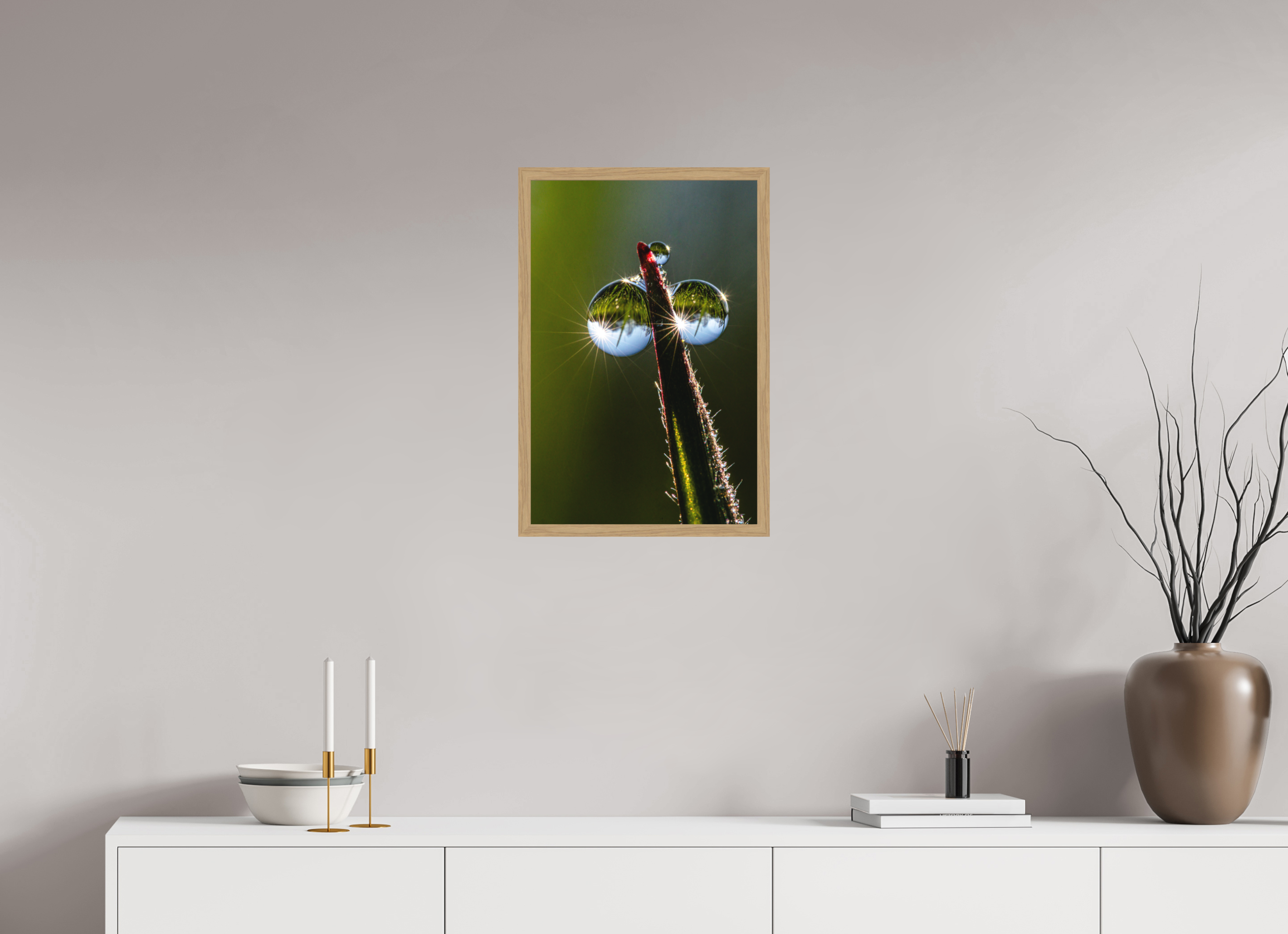 40 x 60 cm, Impression Fine Art encadrée en chêne naturel - mat eclatant