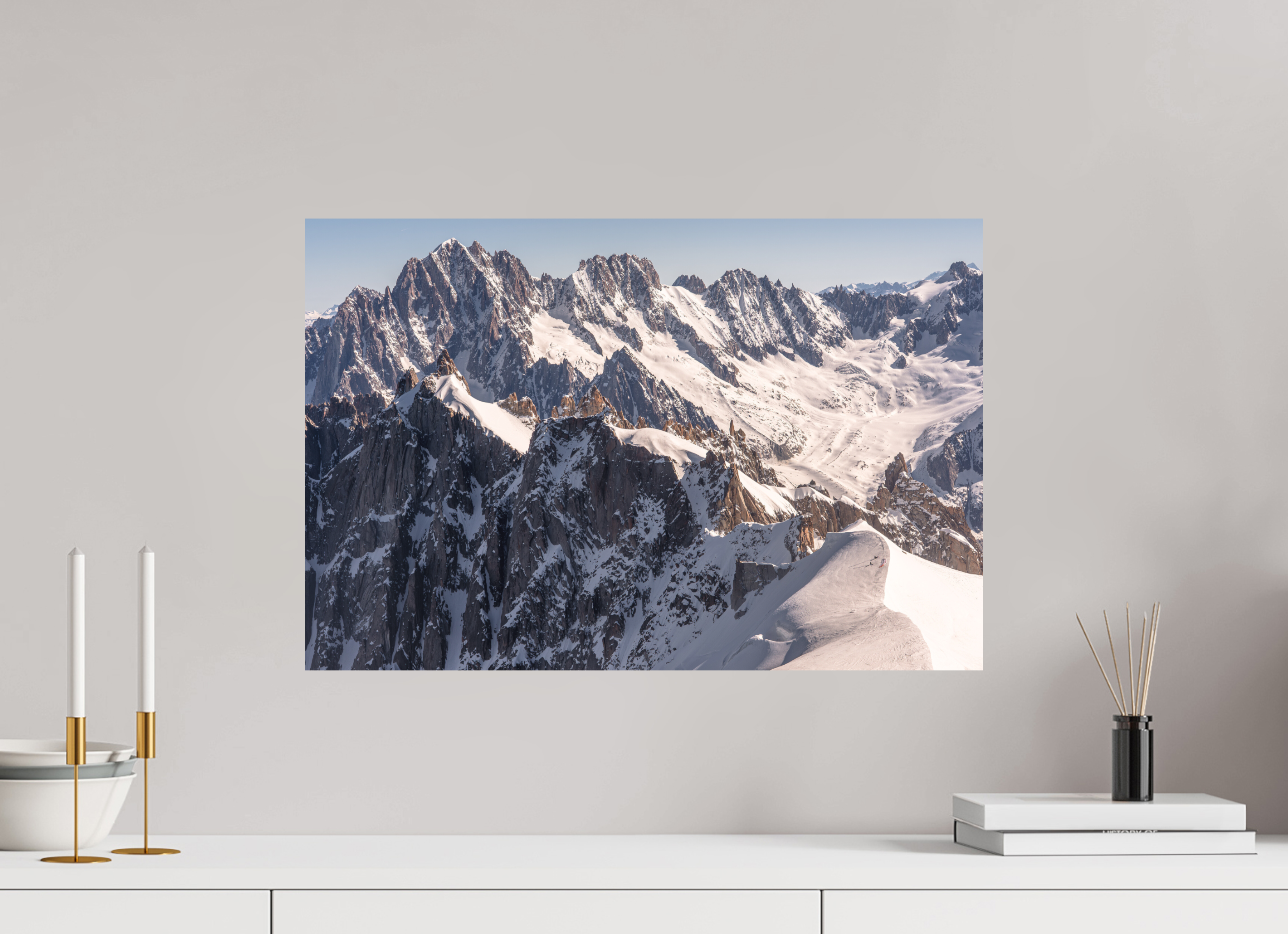 60 x 40 cm, Tirage photo - satiné Aiguille Verte, les Droites et les Courtes