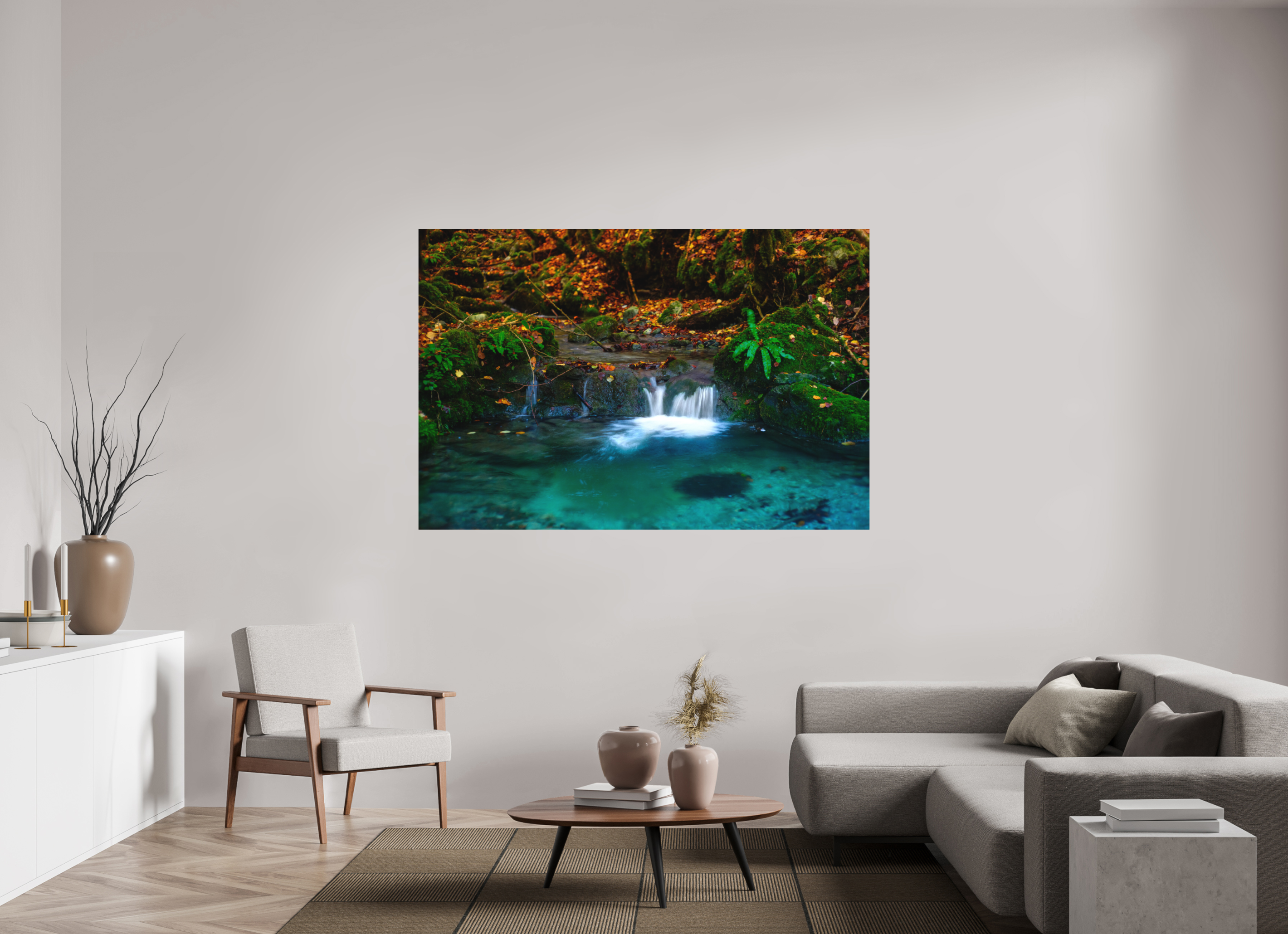 180 x 120 cm, Tirage photo - satiné De l'eau et des couleurs